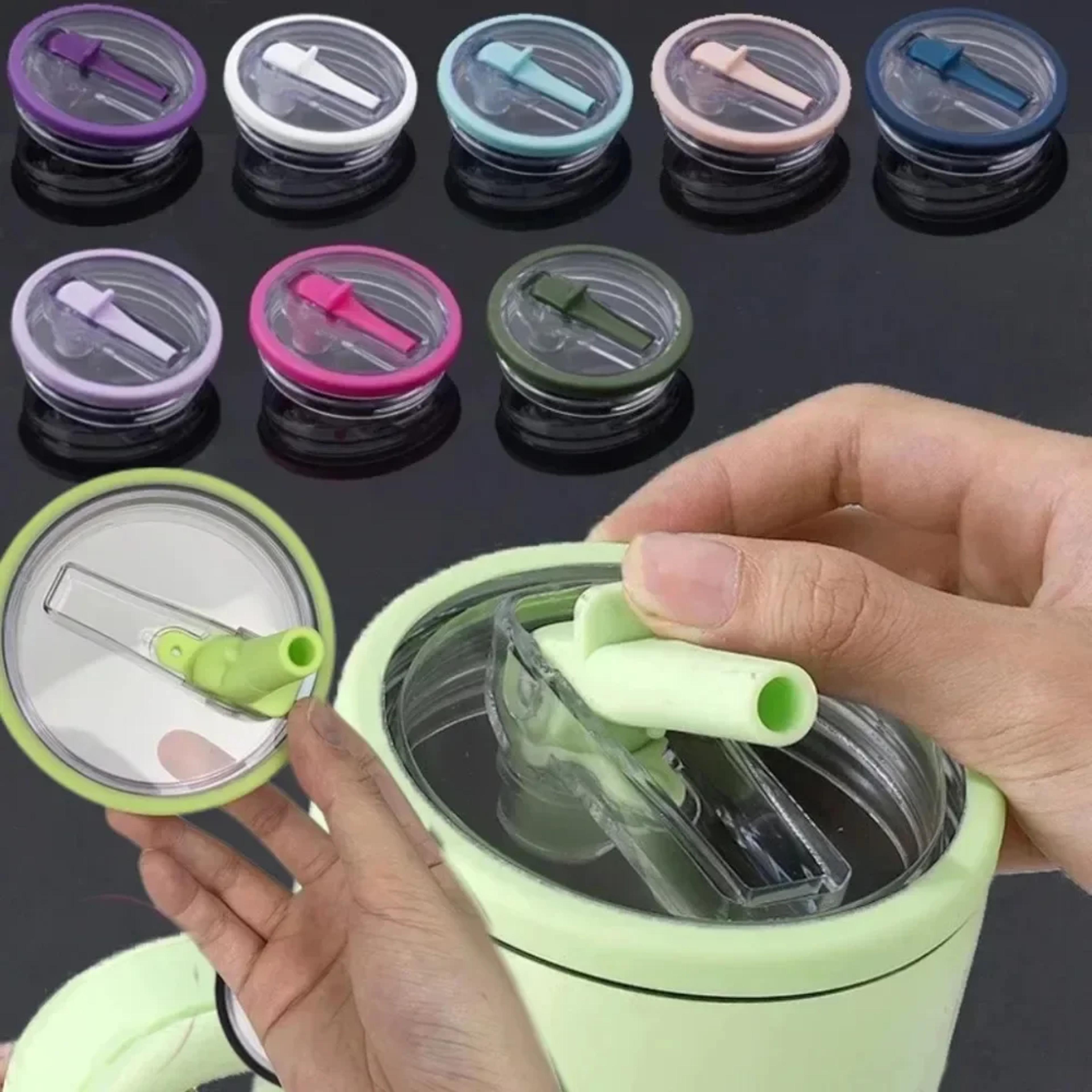 spill proof stanley tumbler lid with spiral straw cover replacement cup cover