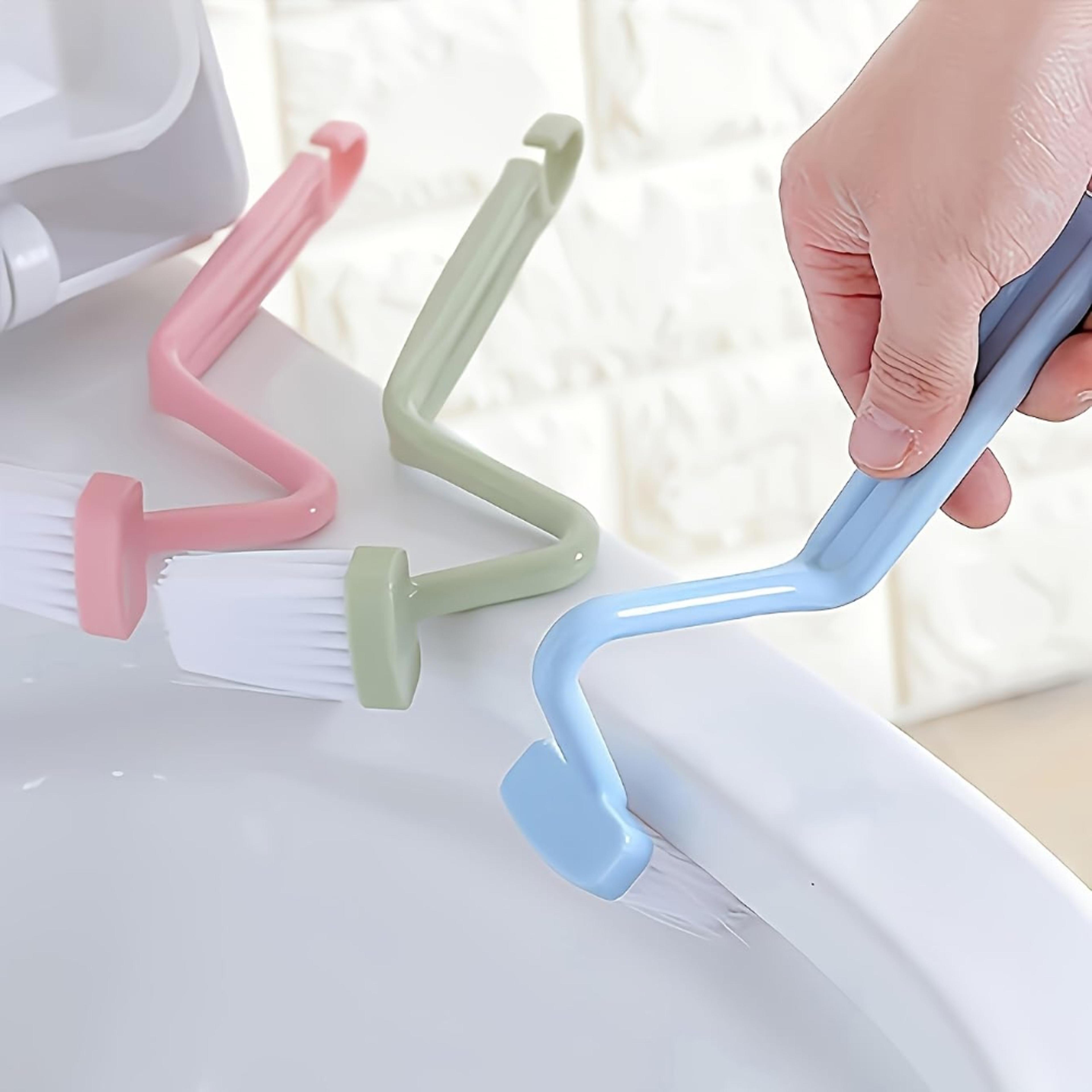 curved toilet brush set with long handle for deep bathroom cleaning