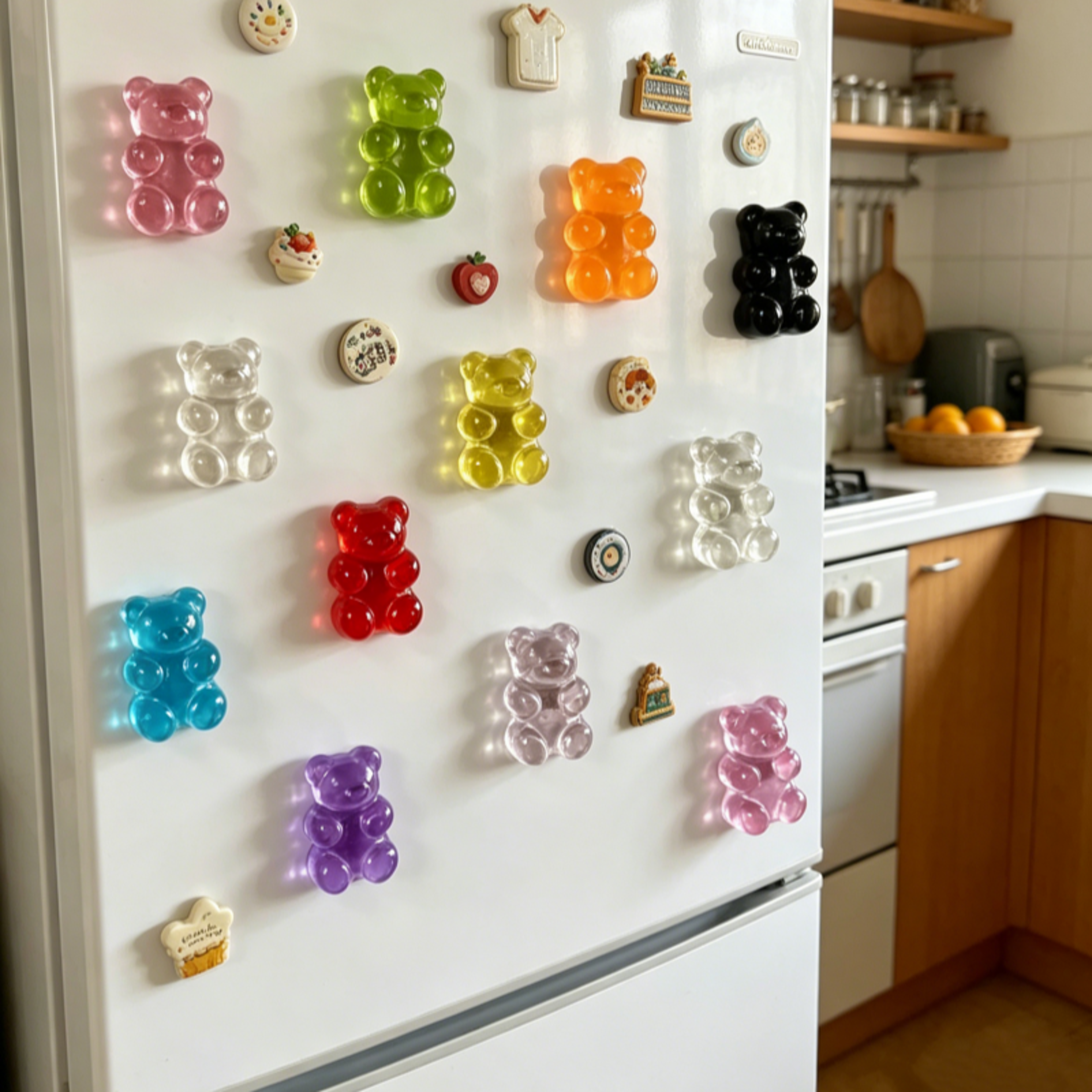 cute bear refrigerator magnets set for photos notes & whiteboards