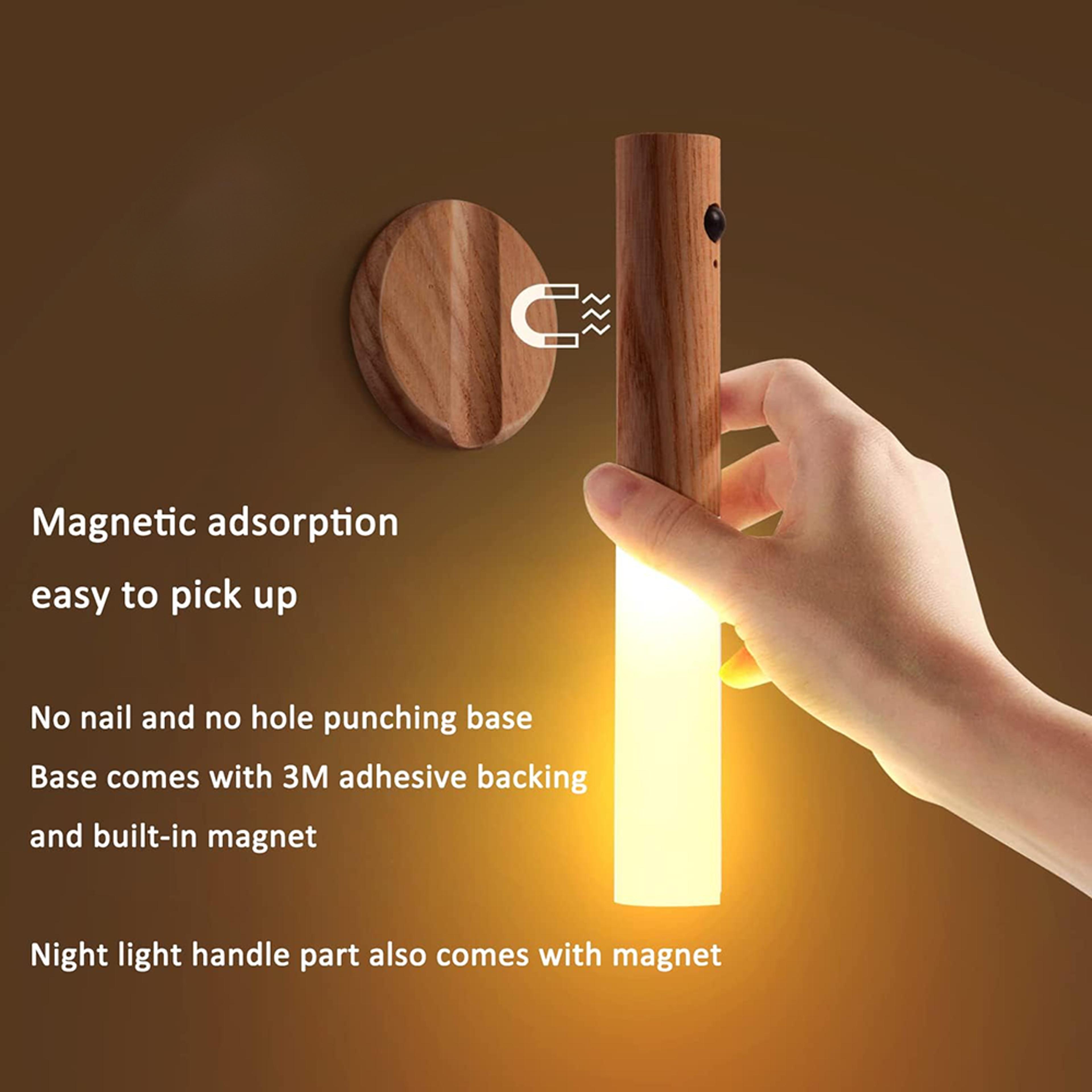 rechargeable motion sensor night light wireless led wall light for bedroom bathroom & hallway