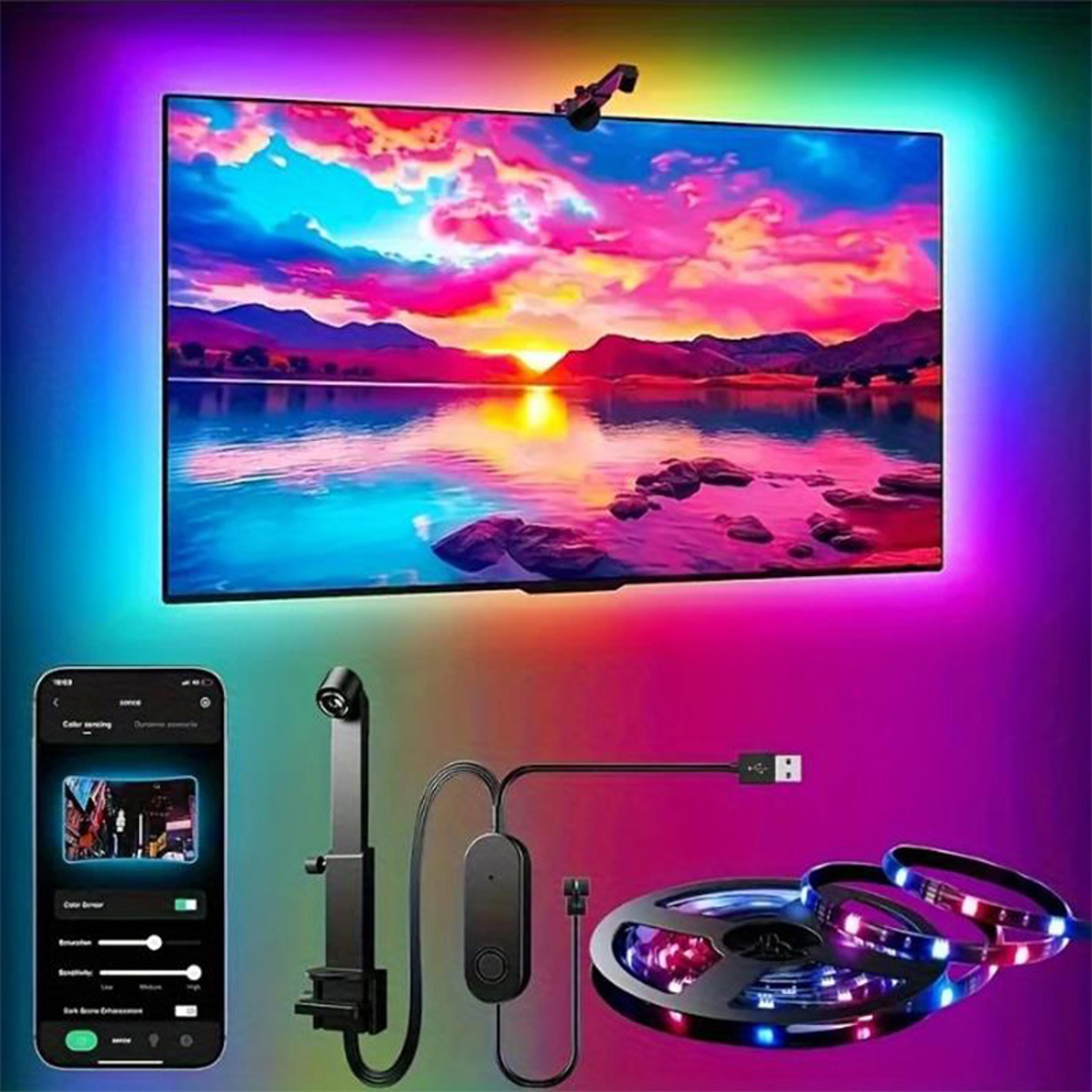 rgbic smart led tv backlight with camera app control and music sync for tvs