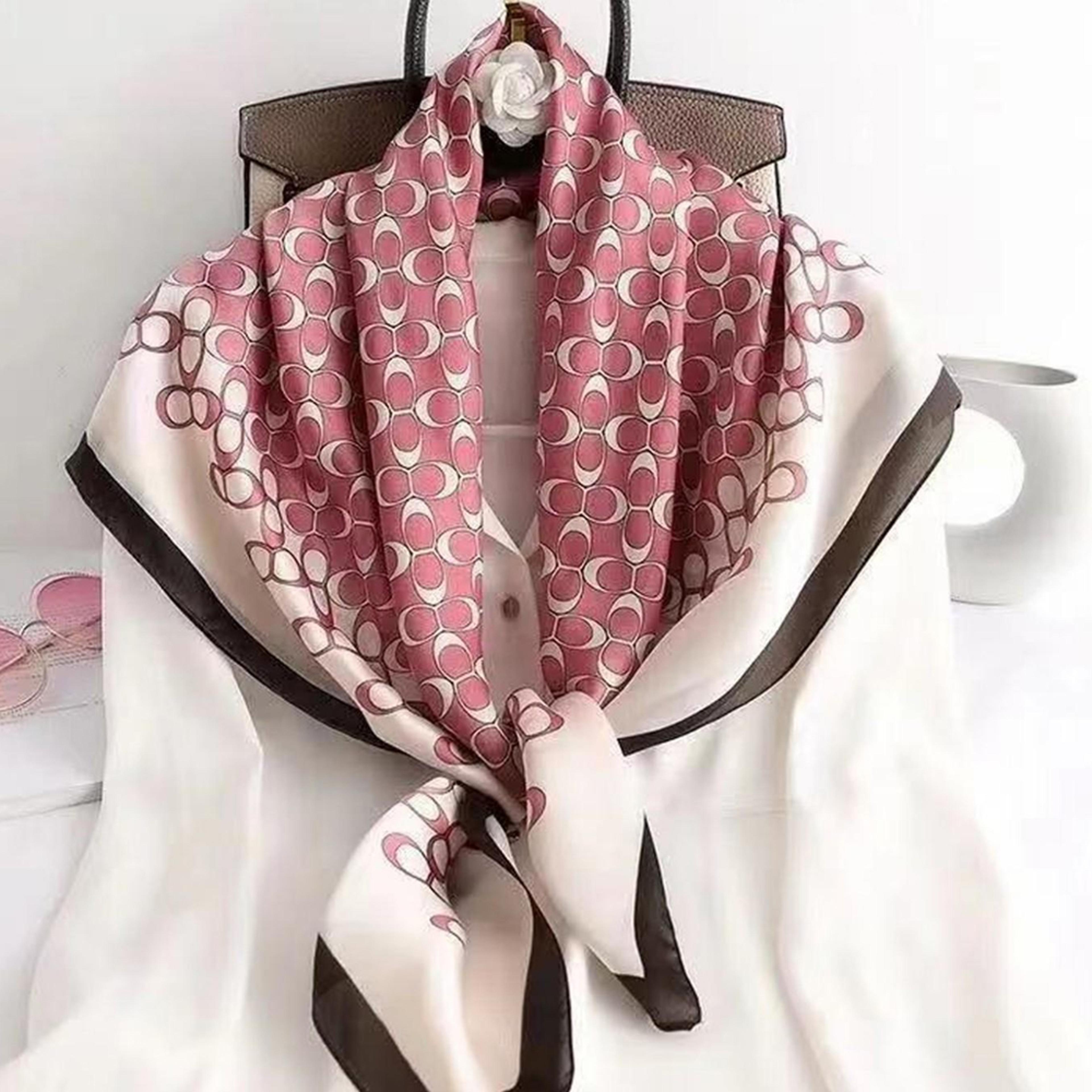 elegant silk scarf square scarf for women versatile fashion head scarf & neckerchief