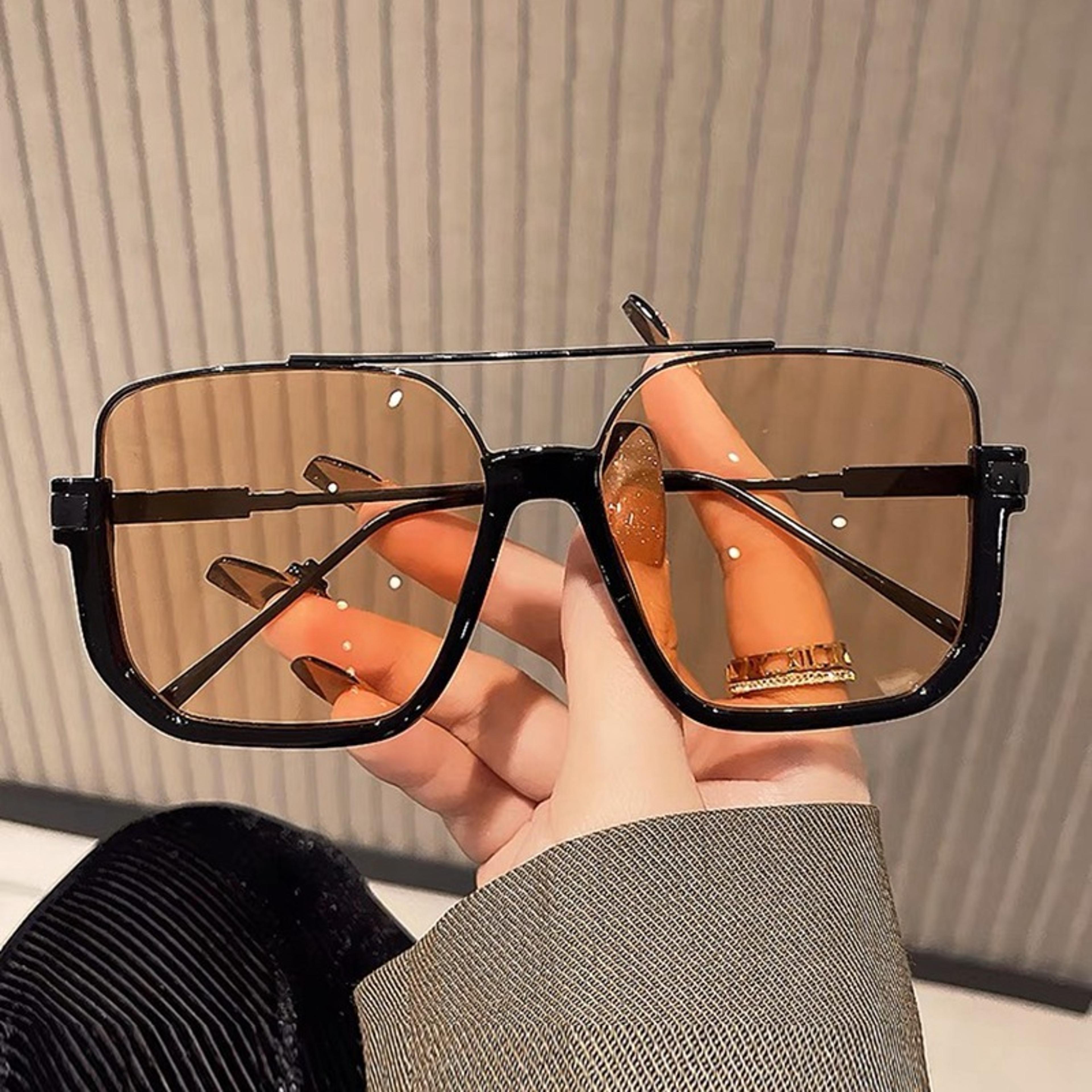 half frame sunglasses for men & women double bridge fashion shades