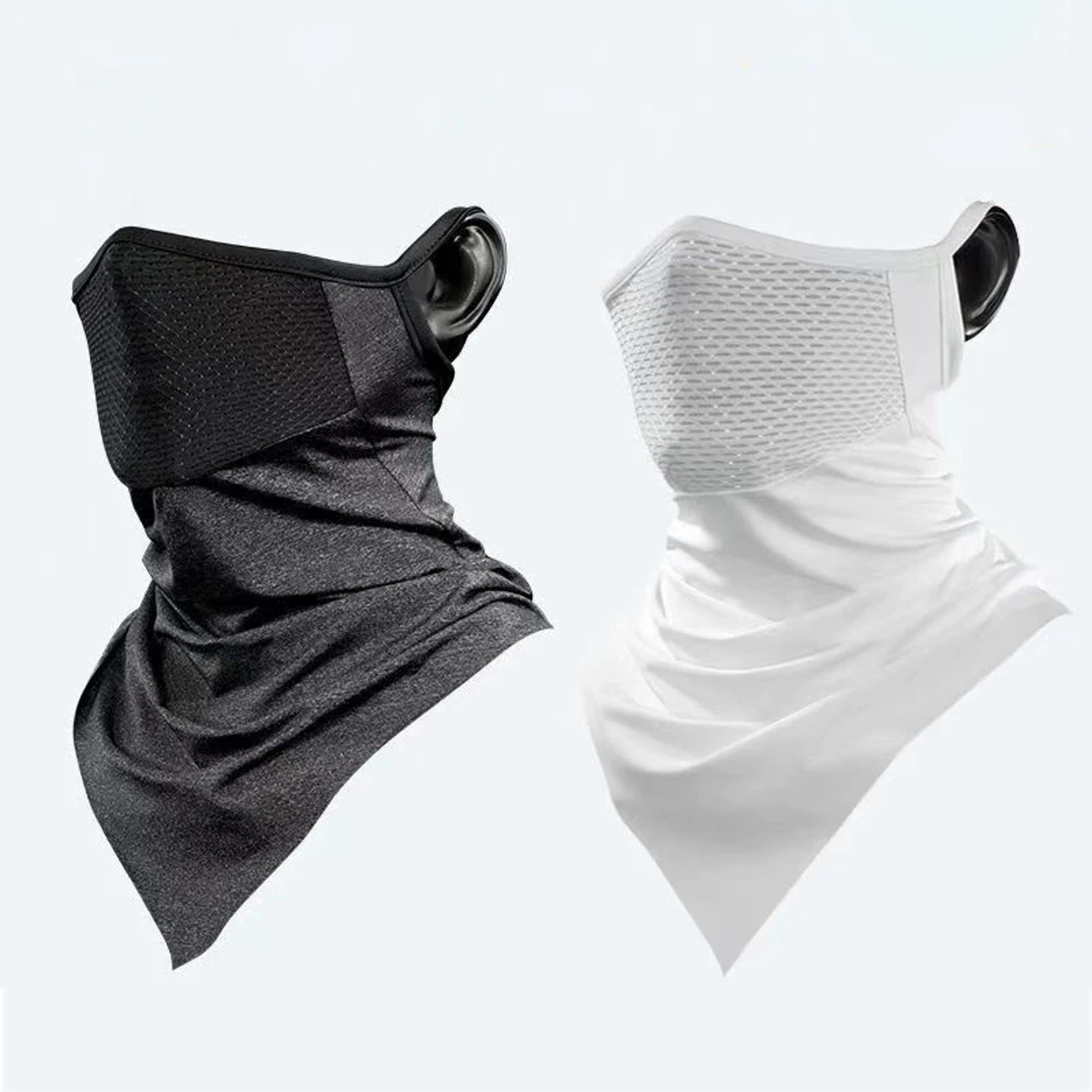 cooling cycling face mask with uv protection ice silk breathable neck gaiter for outdoor sports