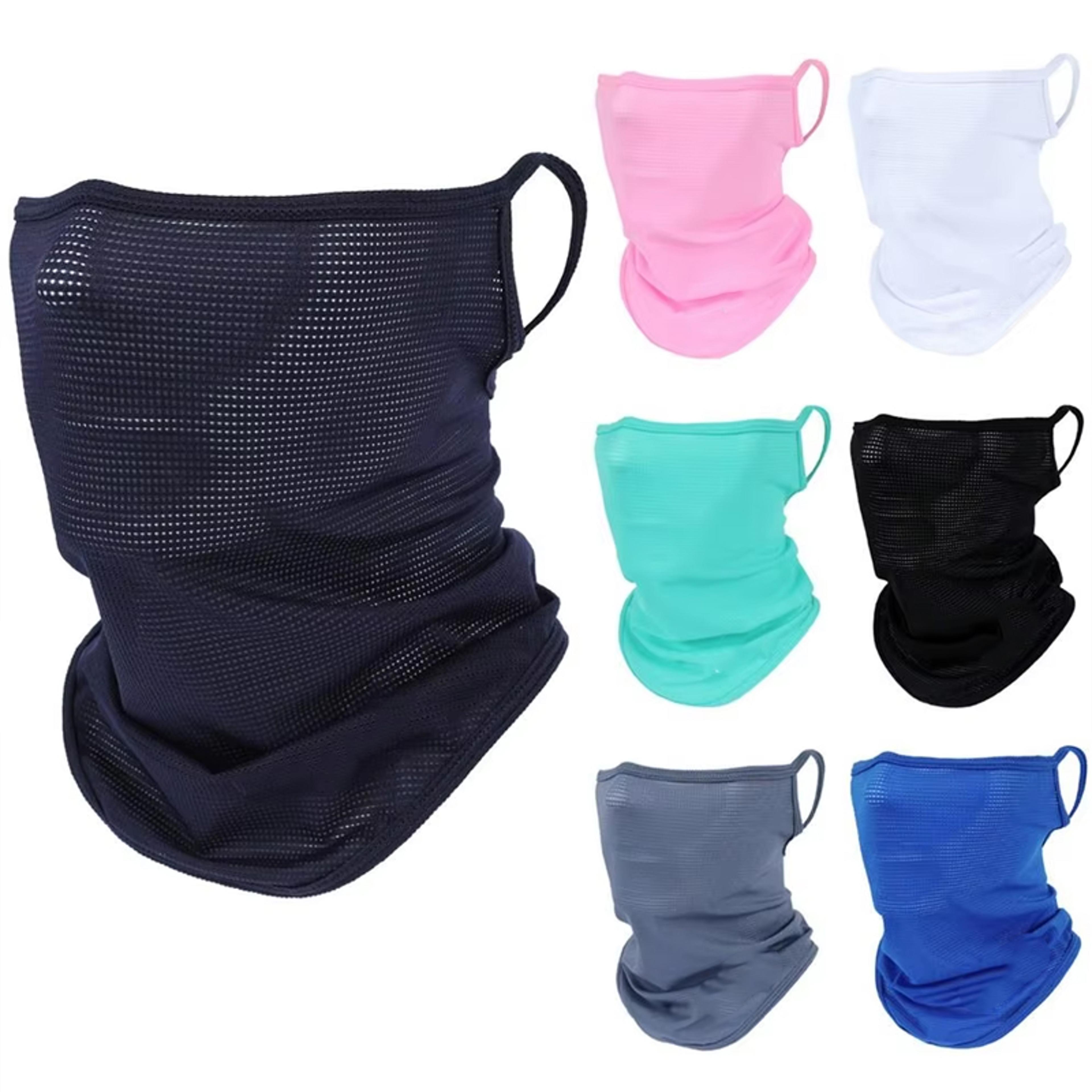 cooling balaclava uv face mask breathable ice silk motorcycle neck gaiter for cycling & outdoor sports
