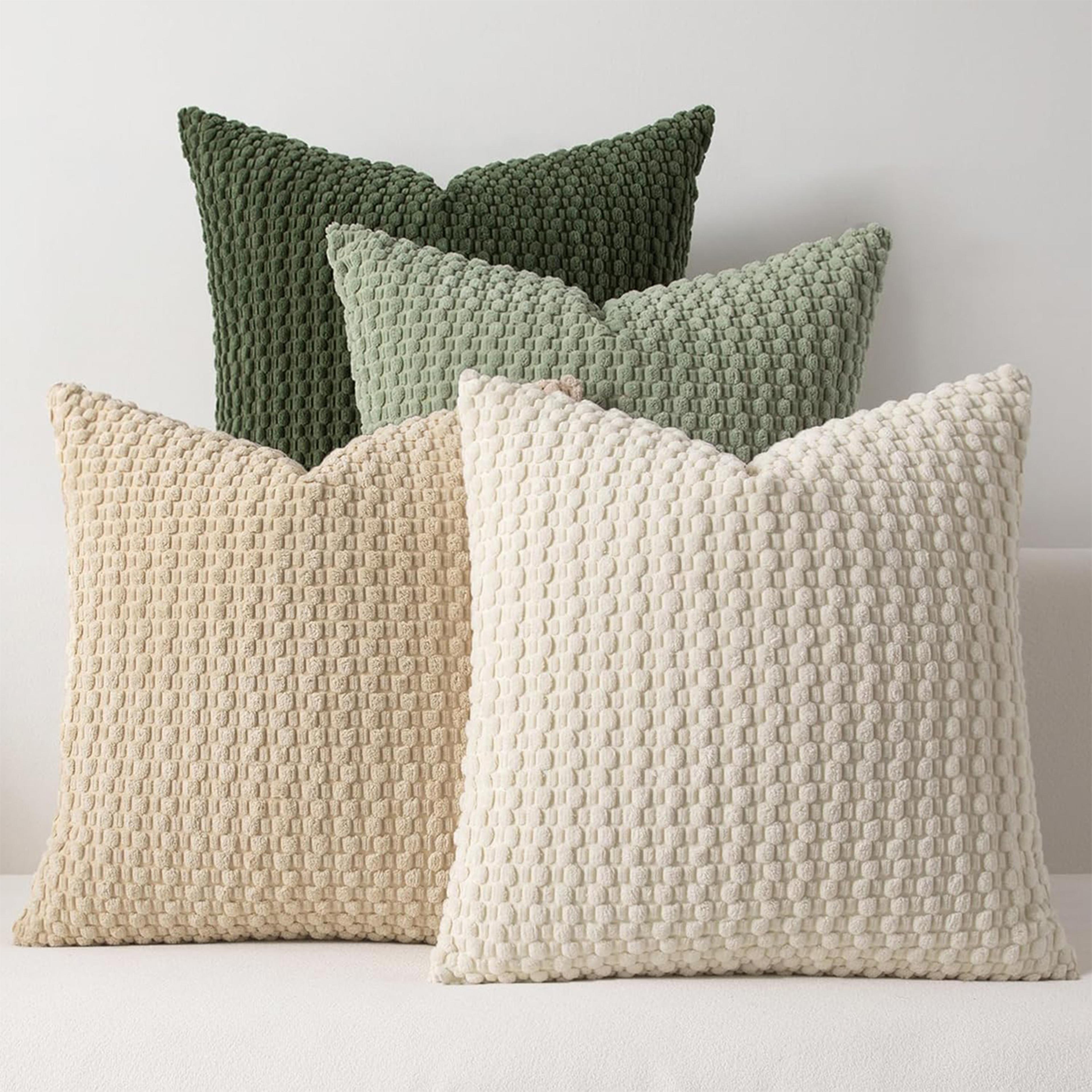 soft boho pillow cover double sided striped corduroy farmhouse decorative cushion cover