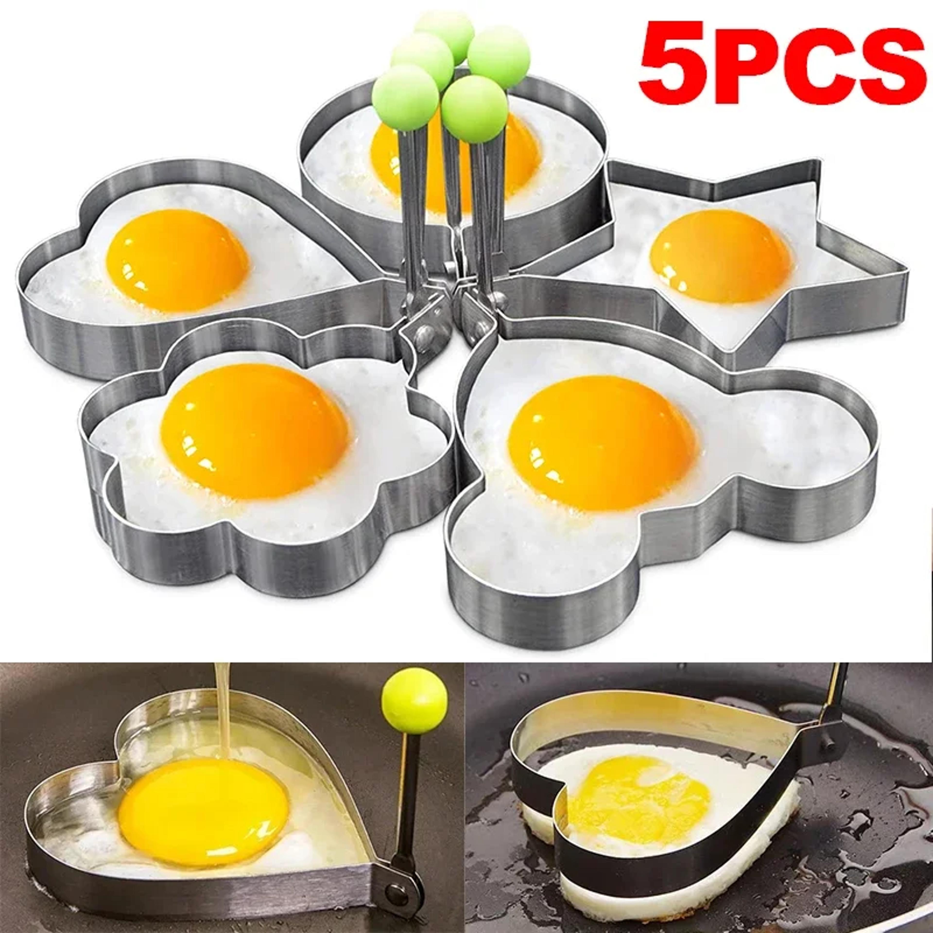 heart shape egg ring mold stainless steel pancake mold for perfect breakfast eggs & omelettes