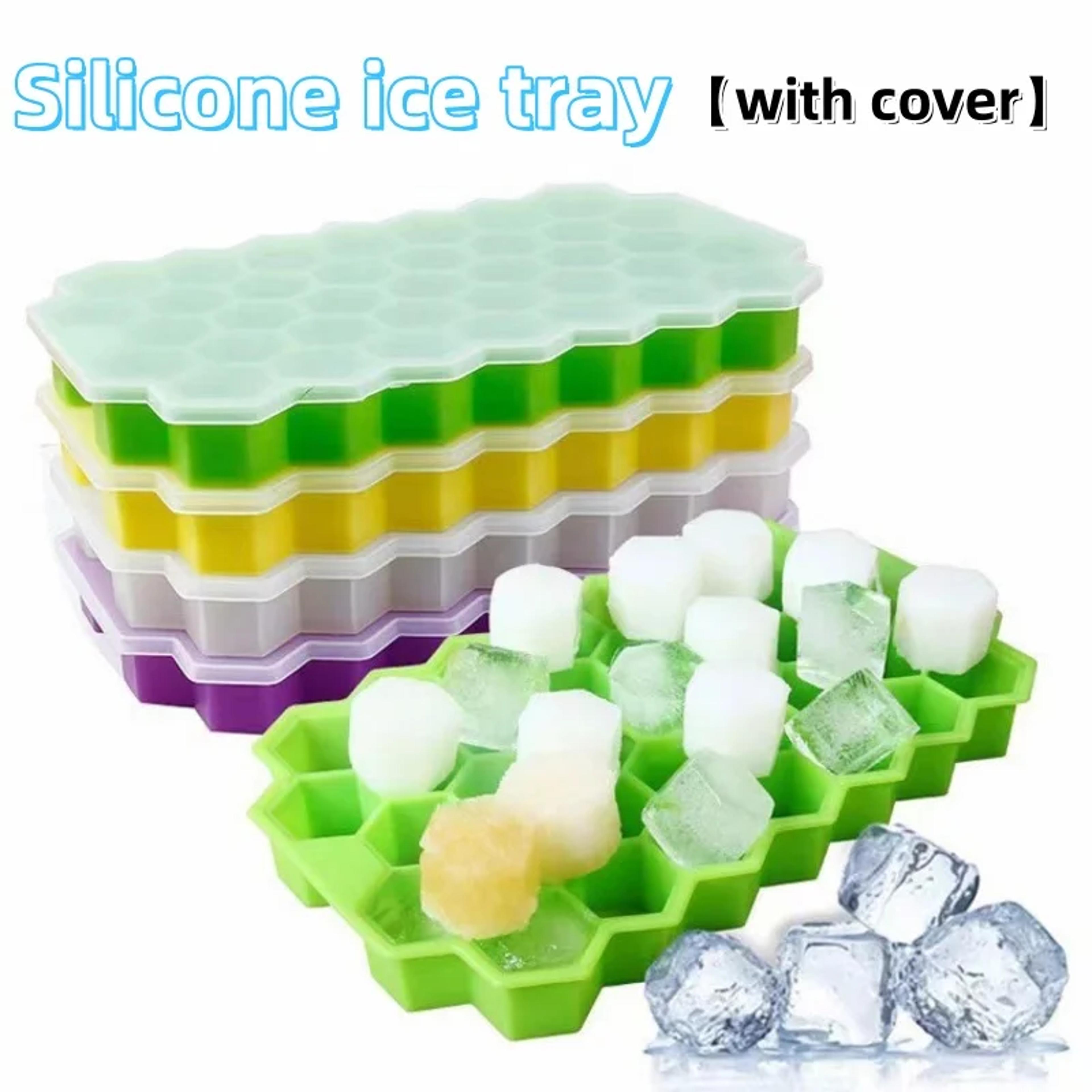 cube silicone ice cube tray with lid food grade large ice cube mold for freezer