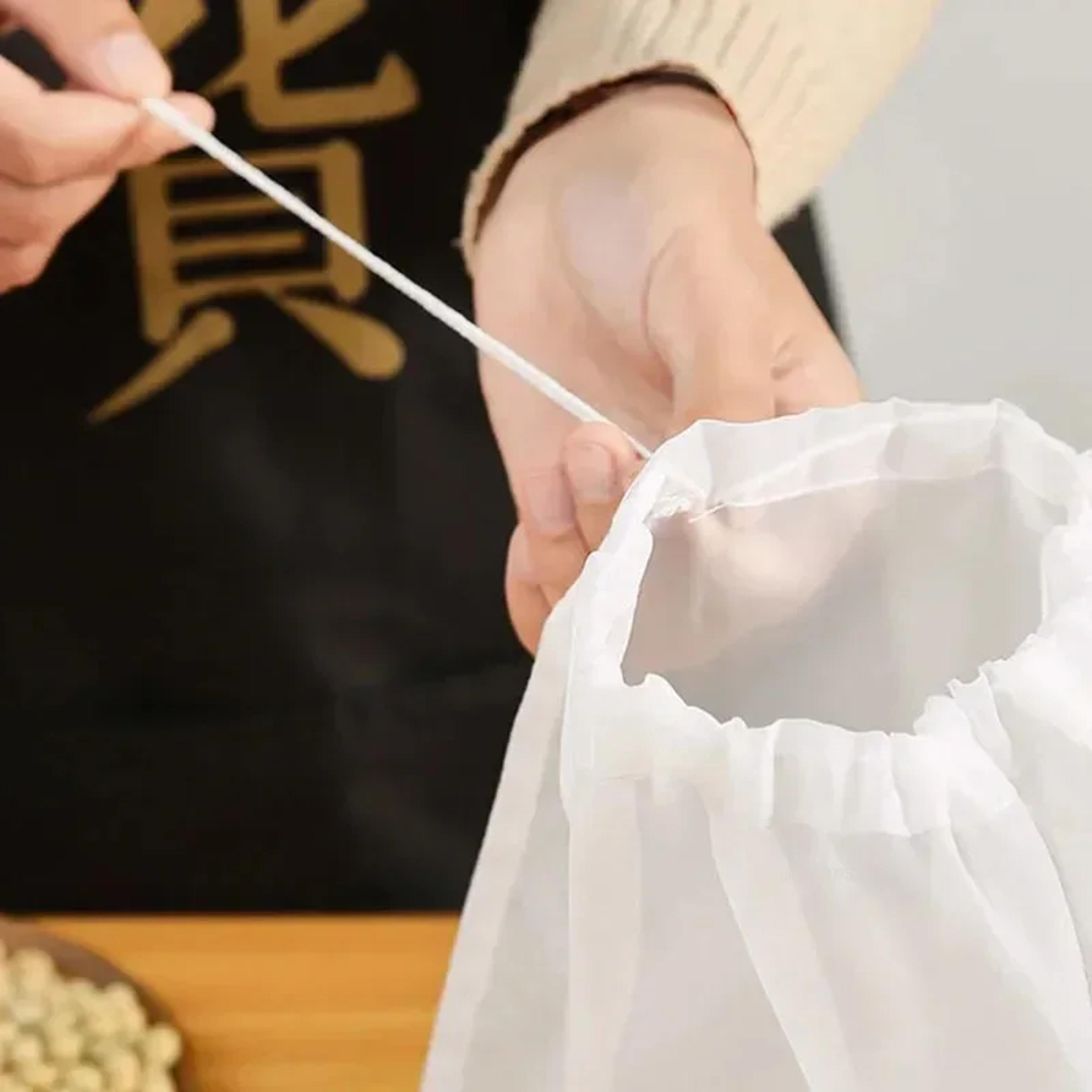 reusable nylon mesh strainer bag food grade filter for soy milk juice wine & kitchen straining