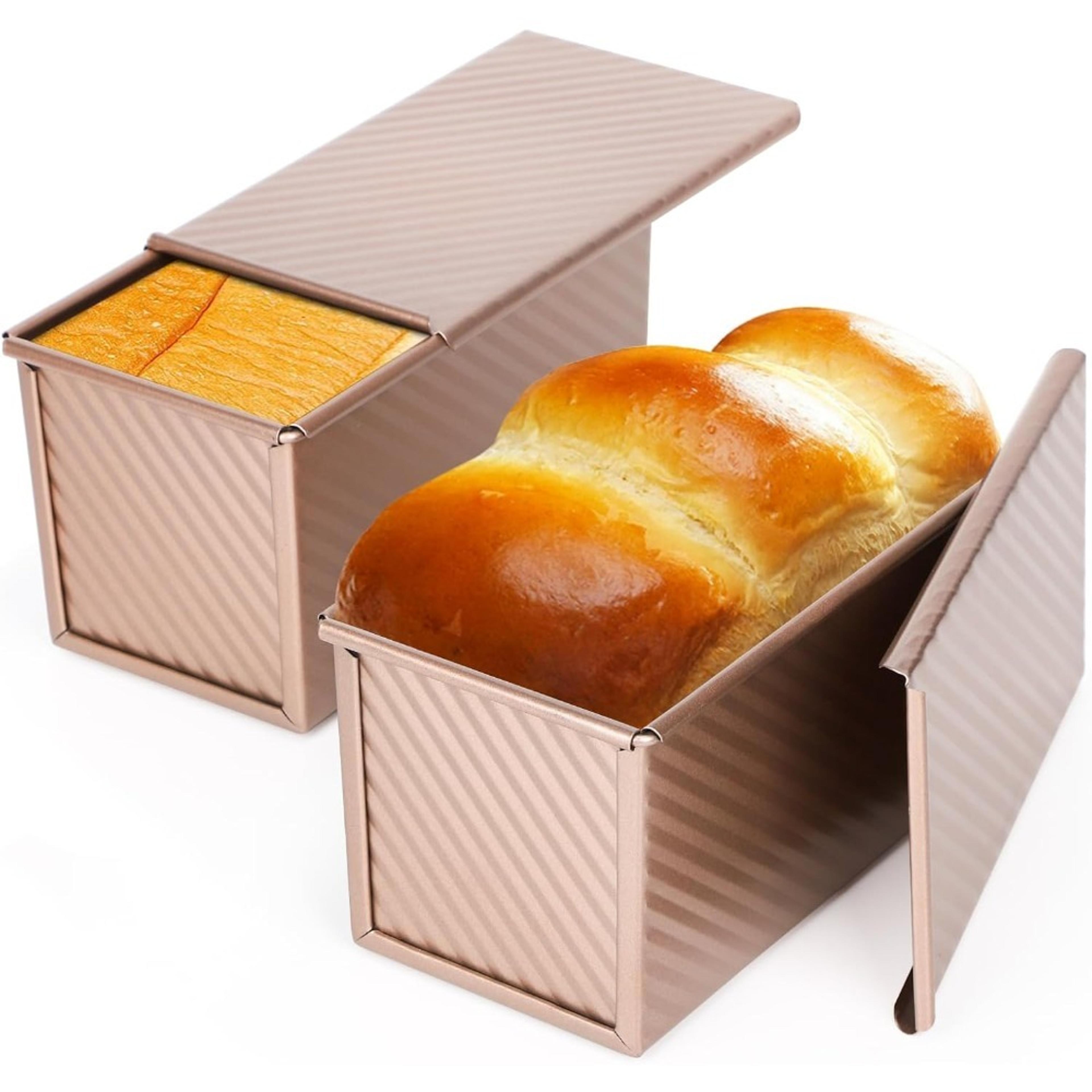 pullman loaf pan with lid non stick carbon steel bread baking pan