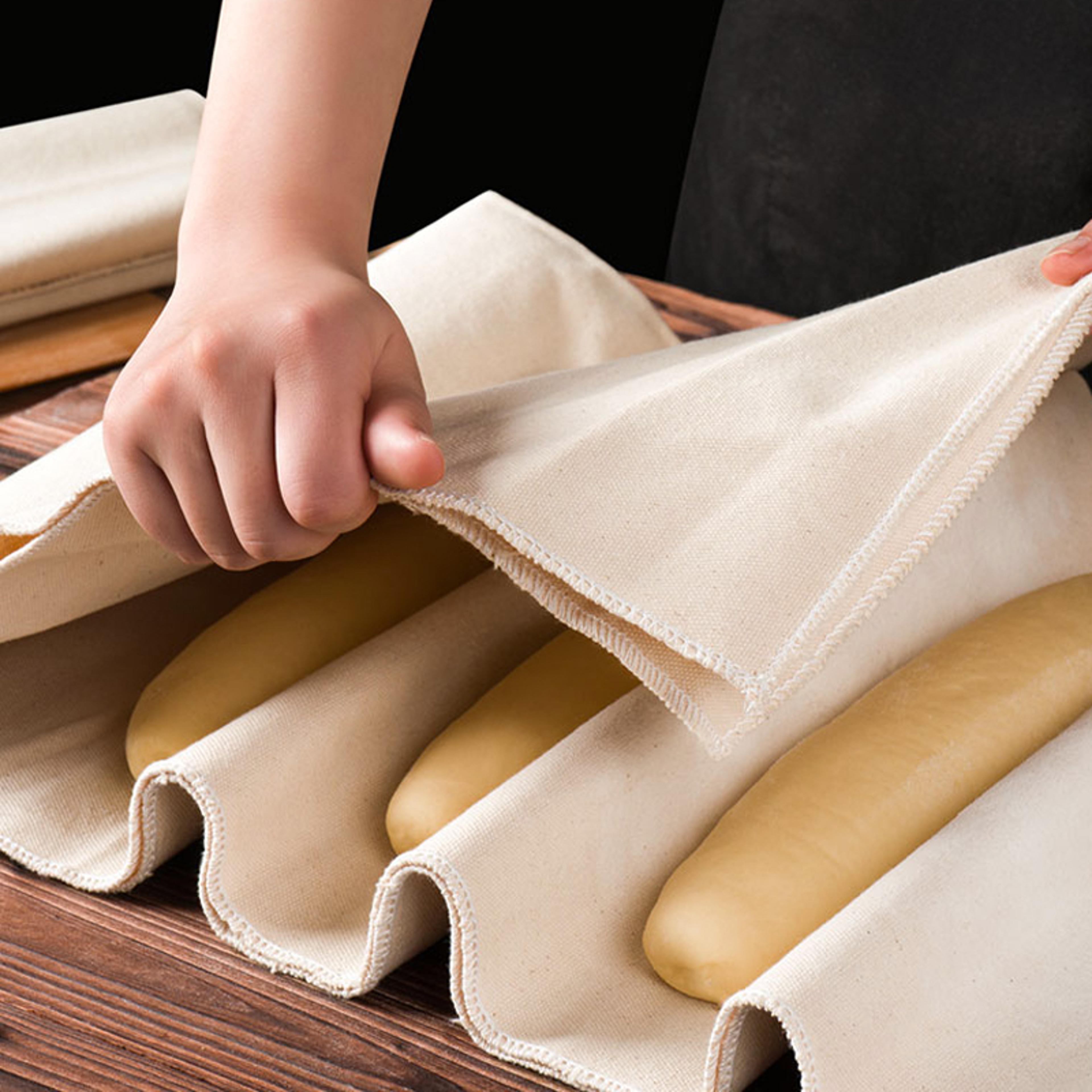 premium bread proofing cloth linen bakers couche for artisan baguettes & sourdough baking