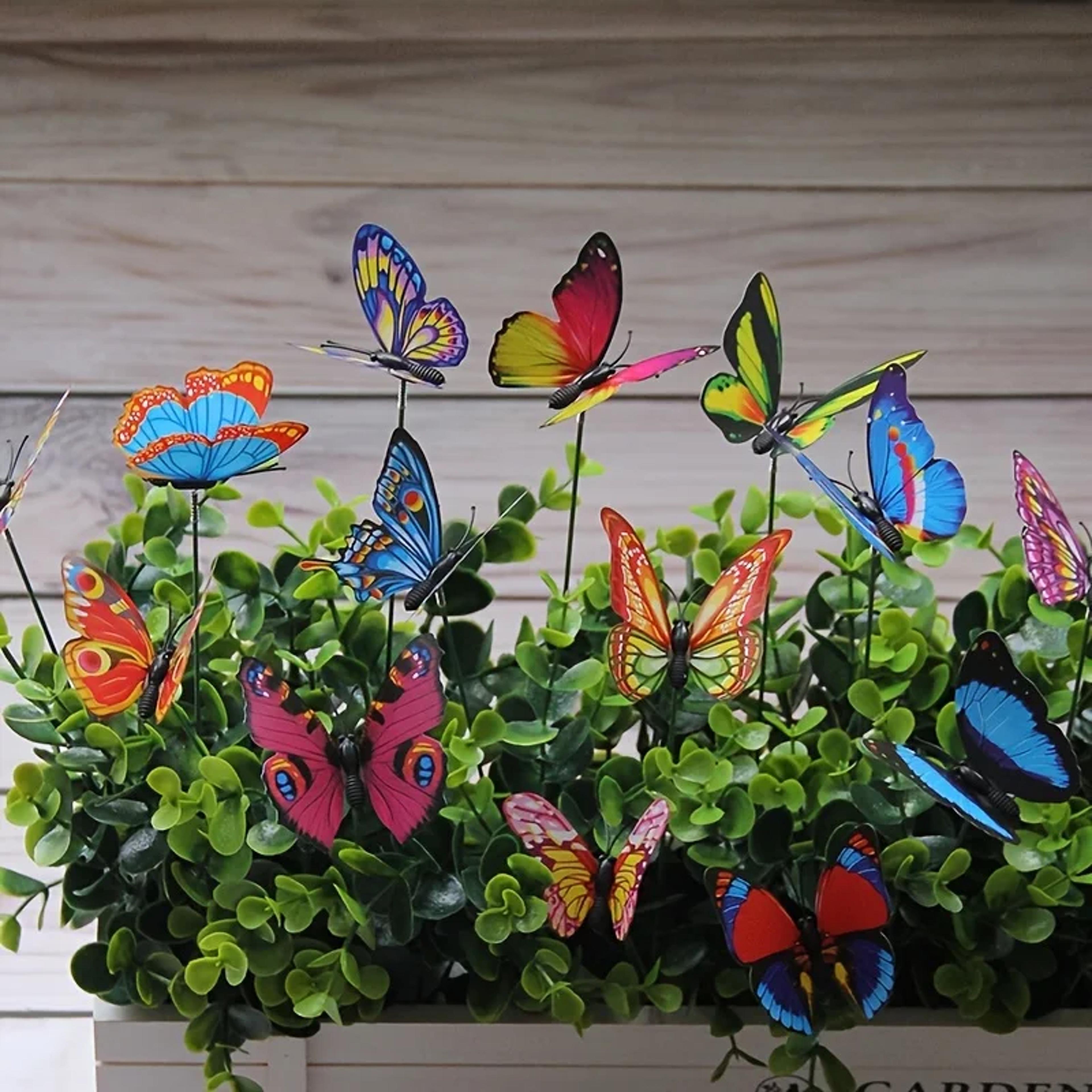 butterfly garden stakes artificial butterfly decorations for garden patio & flower pots