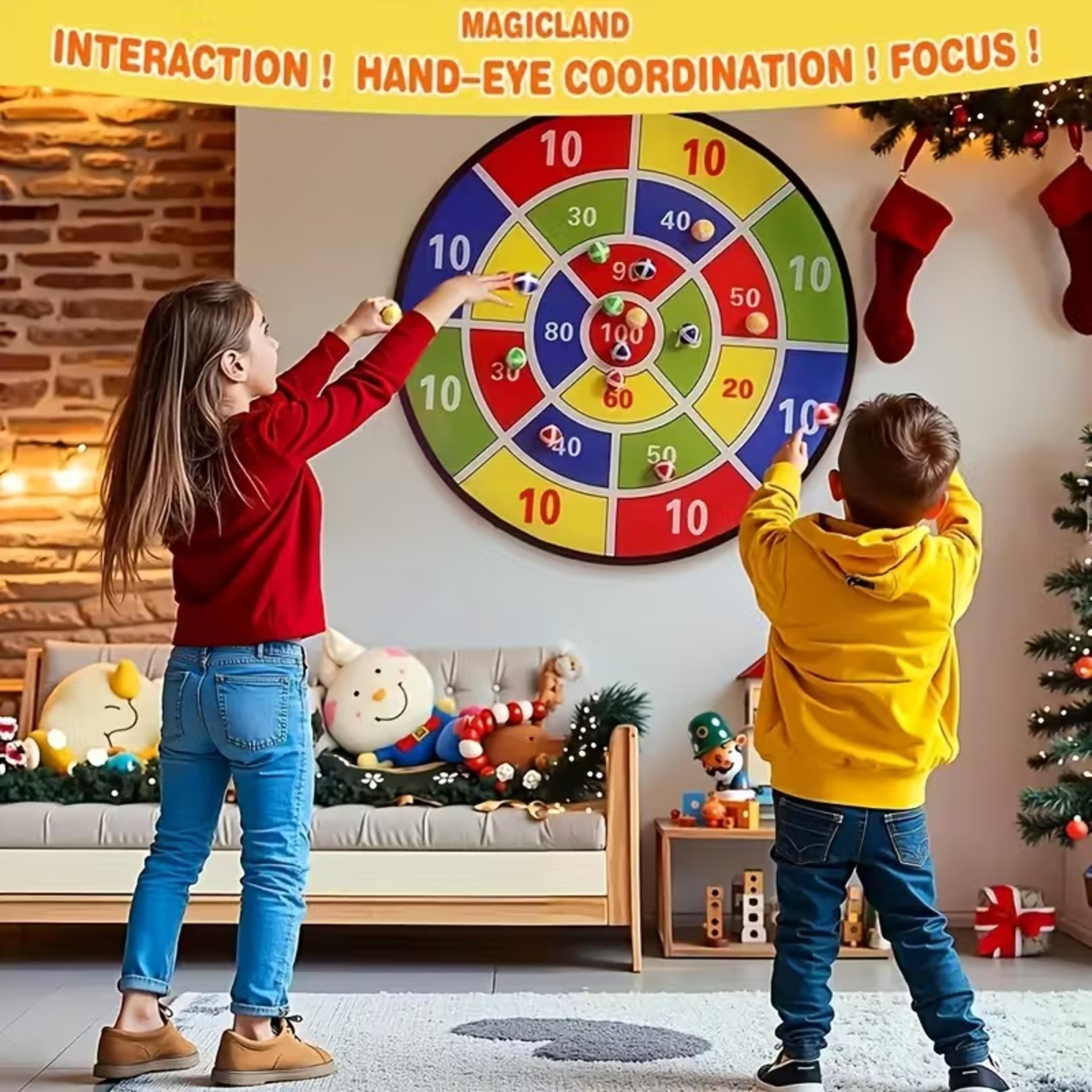 kids dart board with sticky balls safe indoor outdoor party game for kids