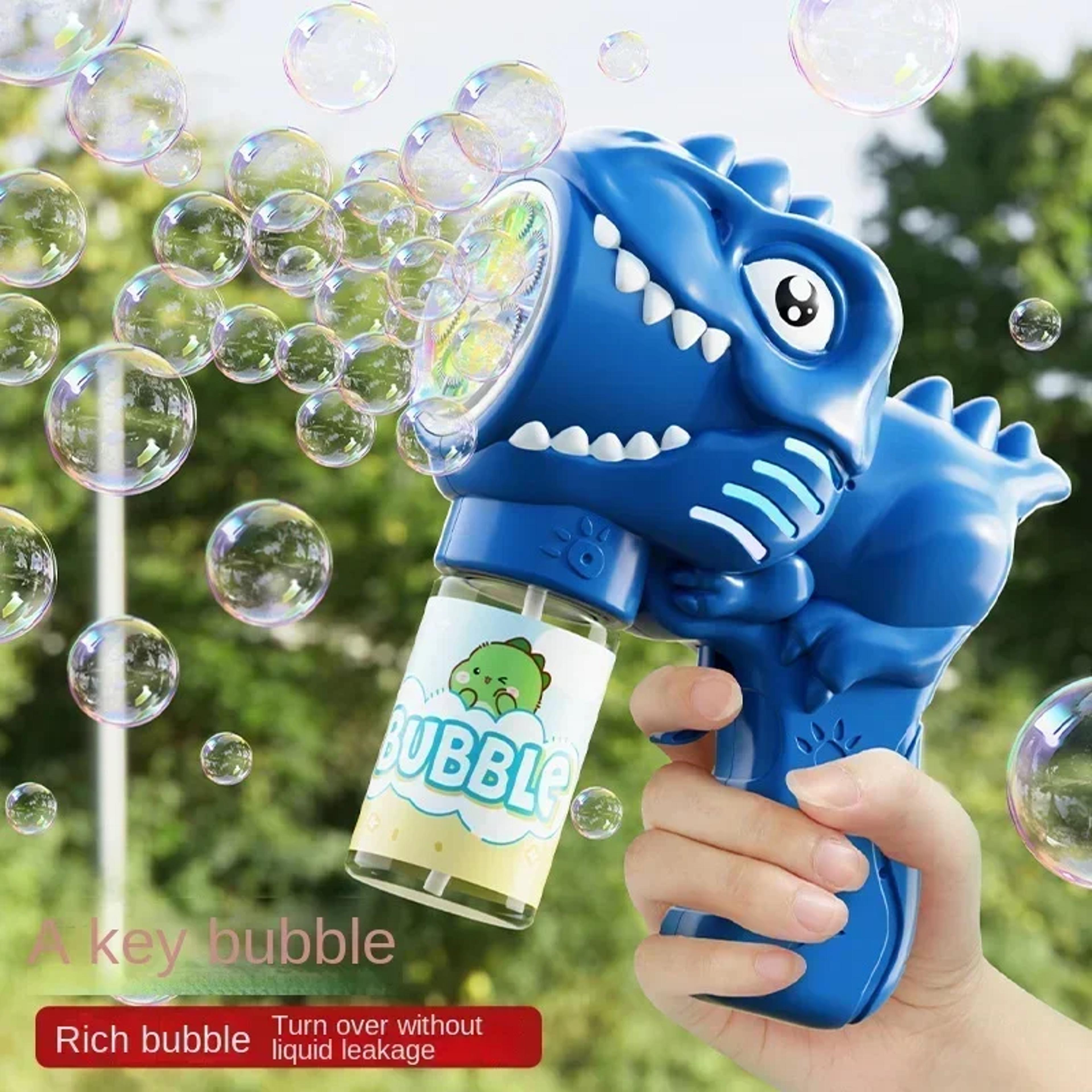 dinosaur bubble machine with lights hole bubble gun for kids automatic bubble blower toy