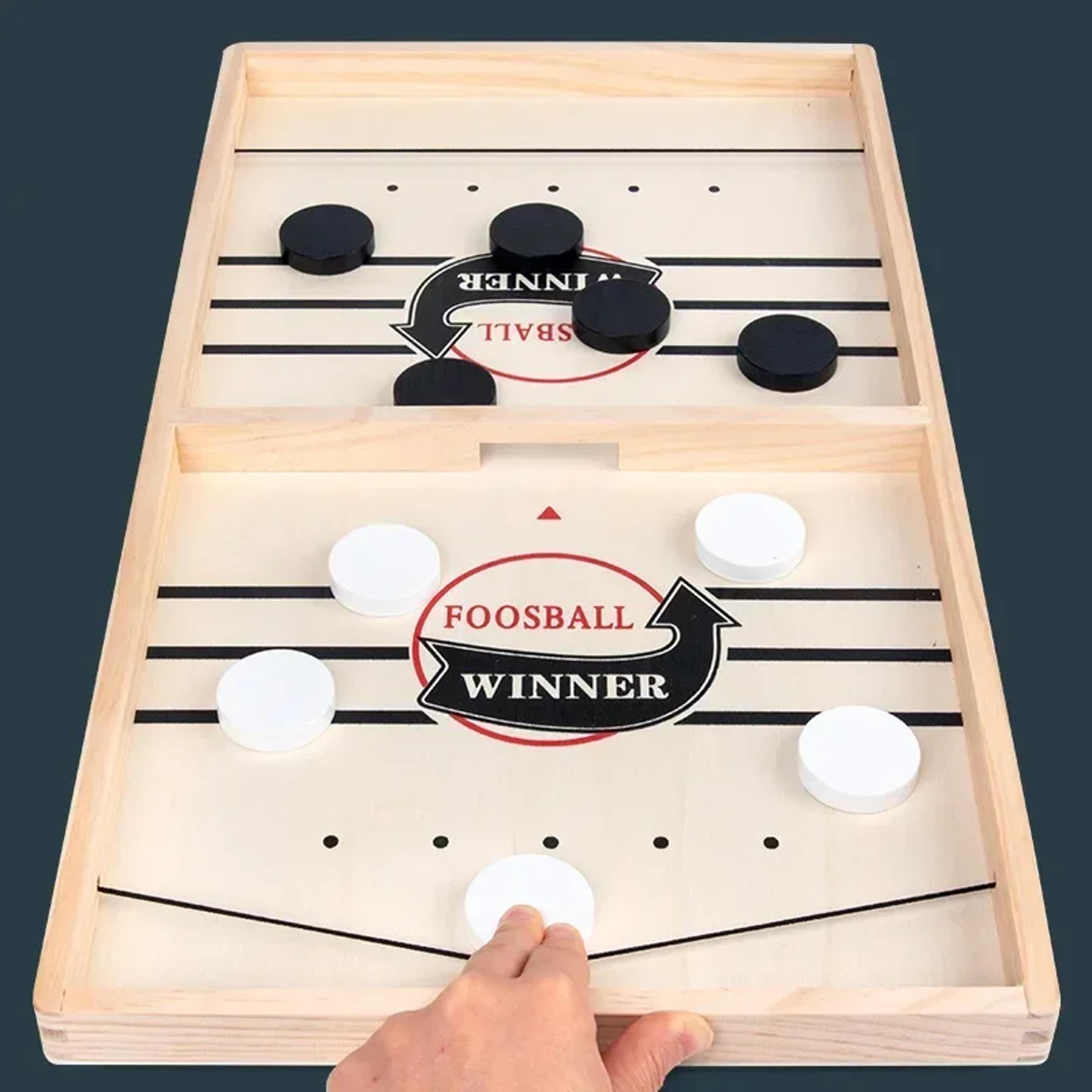 fast sling puck game wooden board game for family fun and parent child play