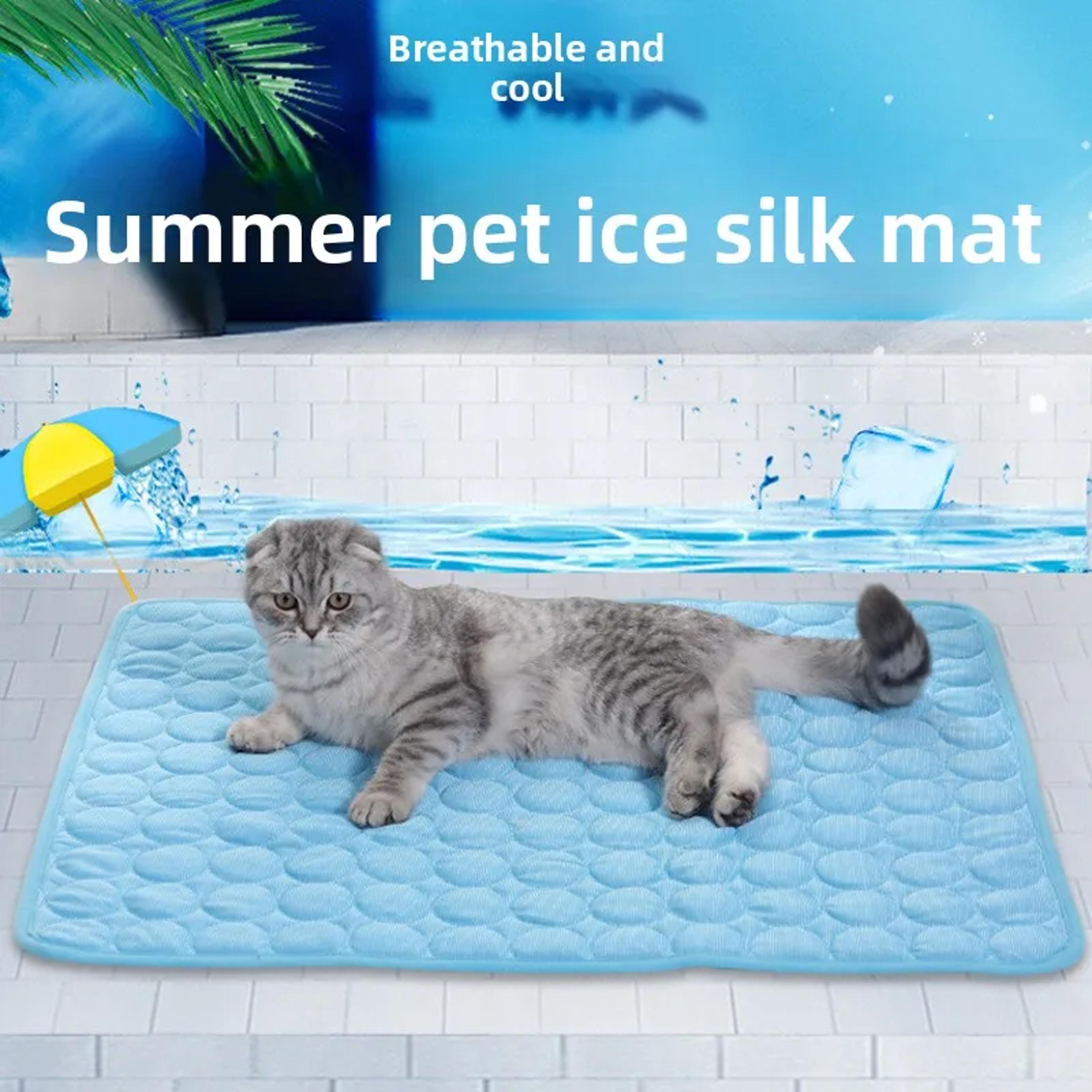 cooling pet mat breathable ice silk dog cooling pad for dogs & cats