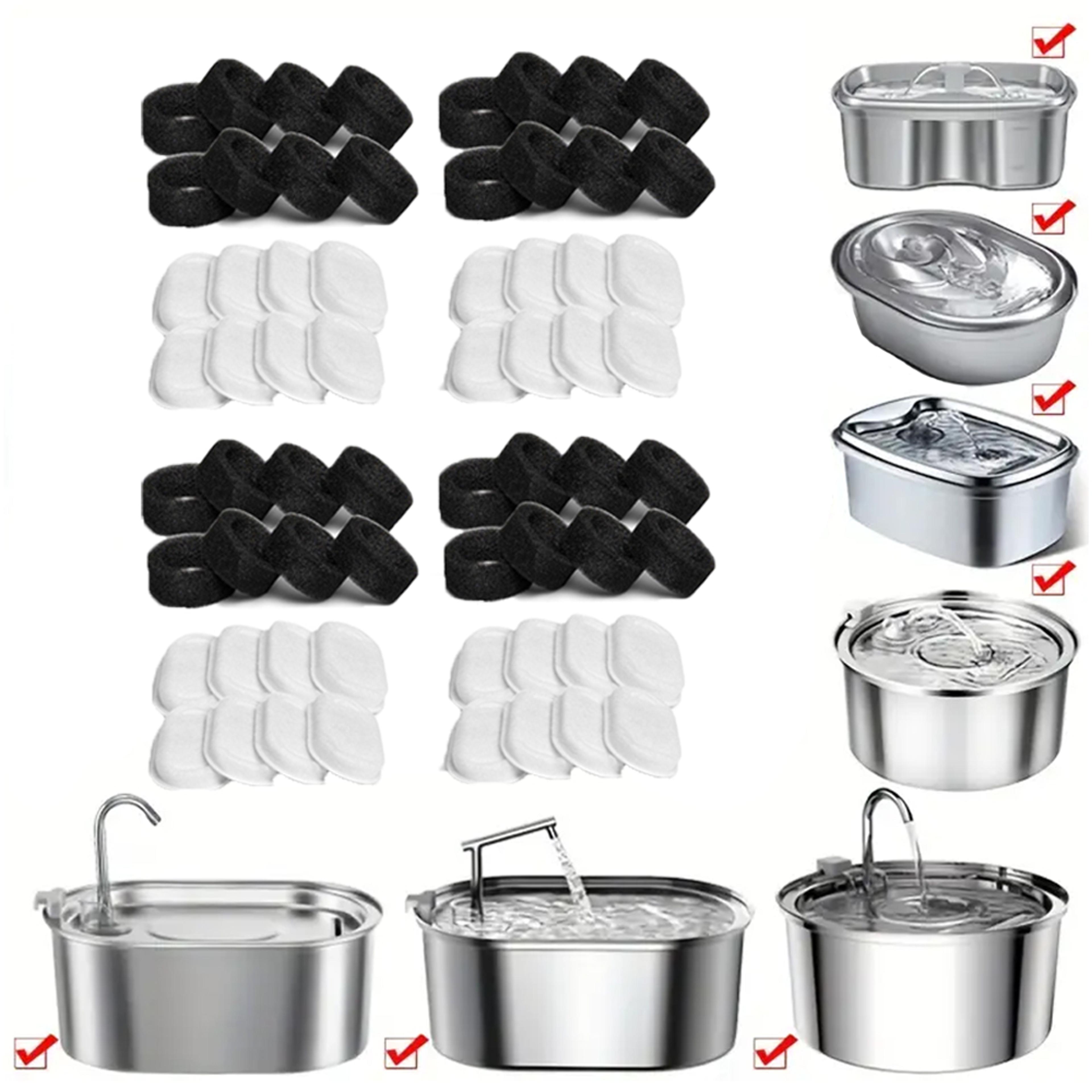 premium cat fountain filter replacement set with activated carbon & foam sponges