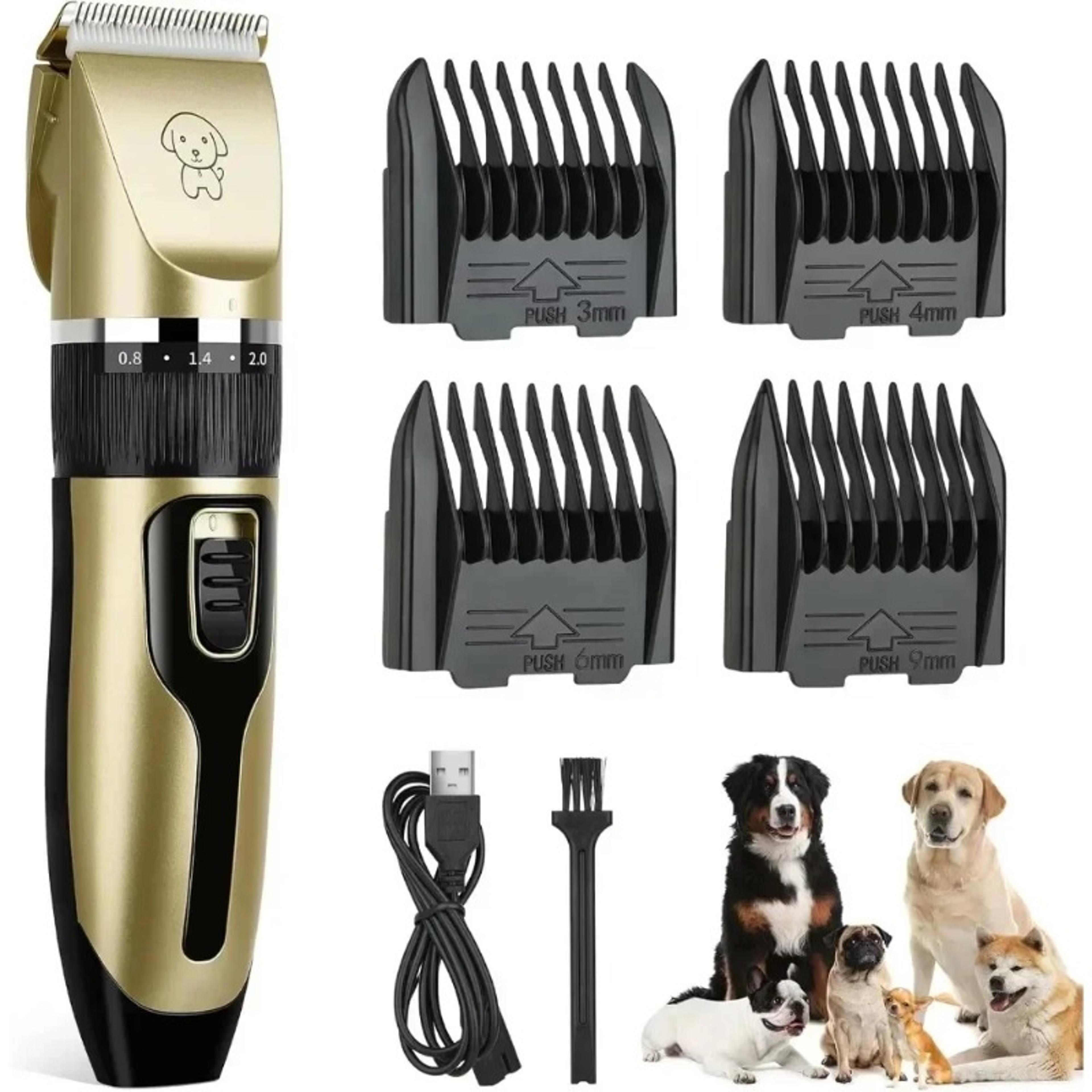 professional dog clippers cordless rechargeable pet grooming kit for dogs & cats