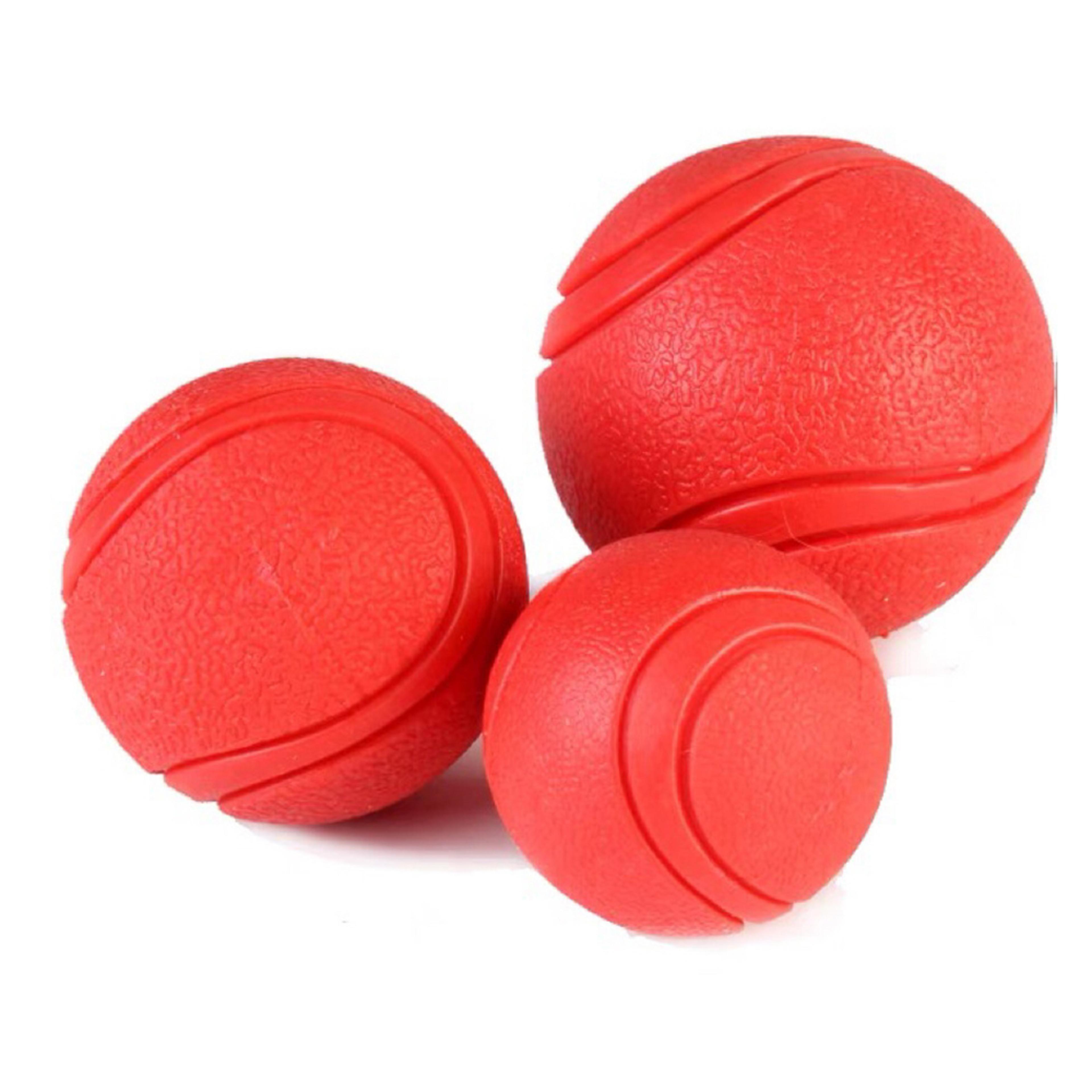 elastic dog chew ball rubber pet training ball for teeth cleaning & interactive play