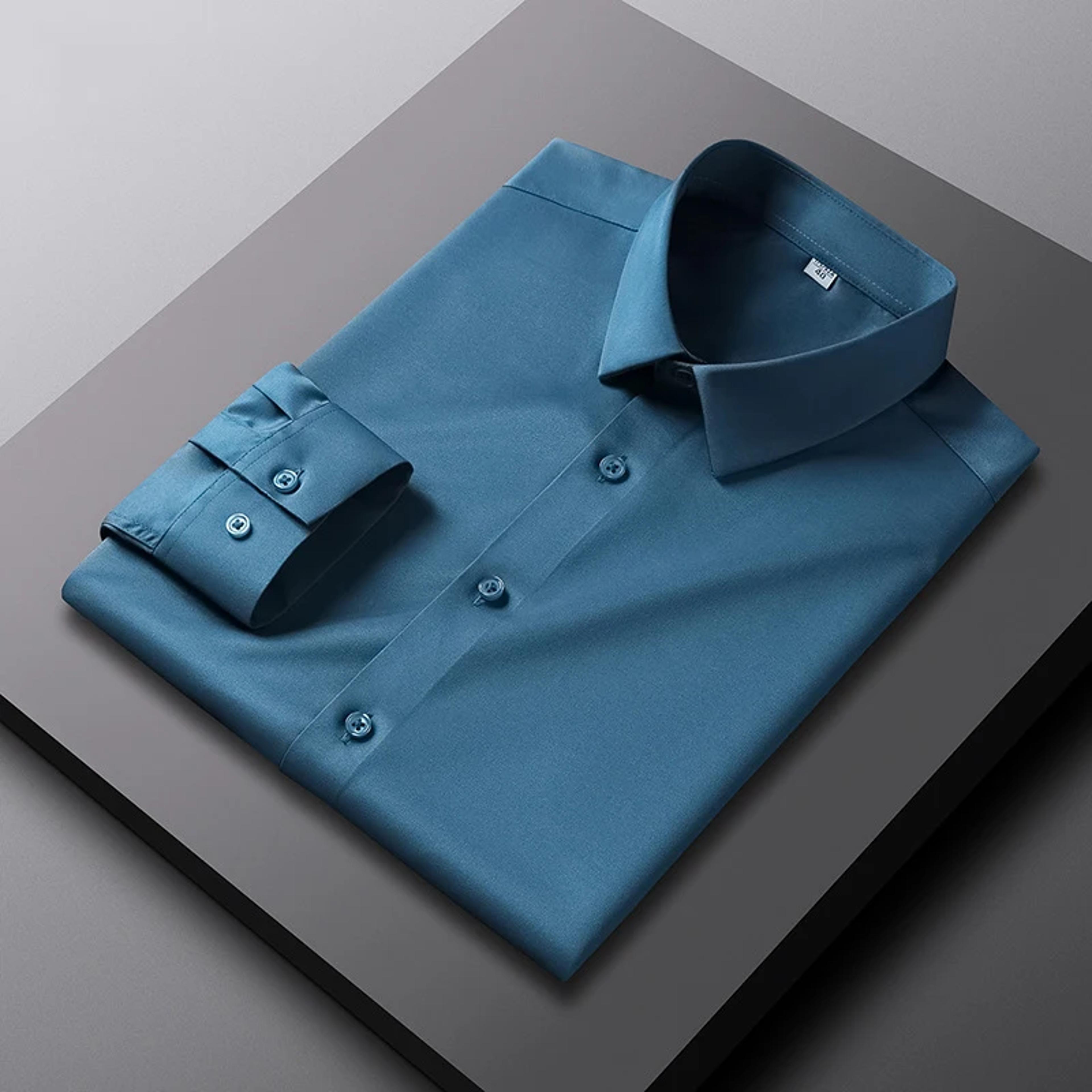 men non iron dress shirt wrinkle resistant business casual long sleeve button down