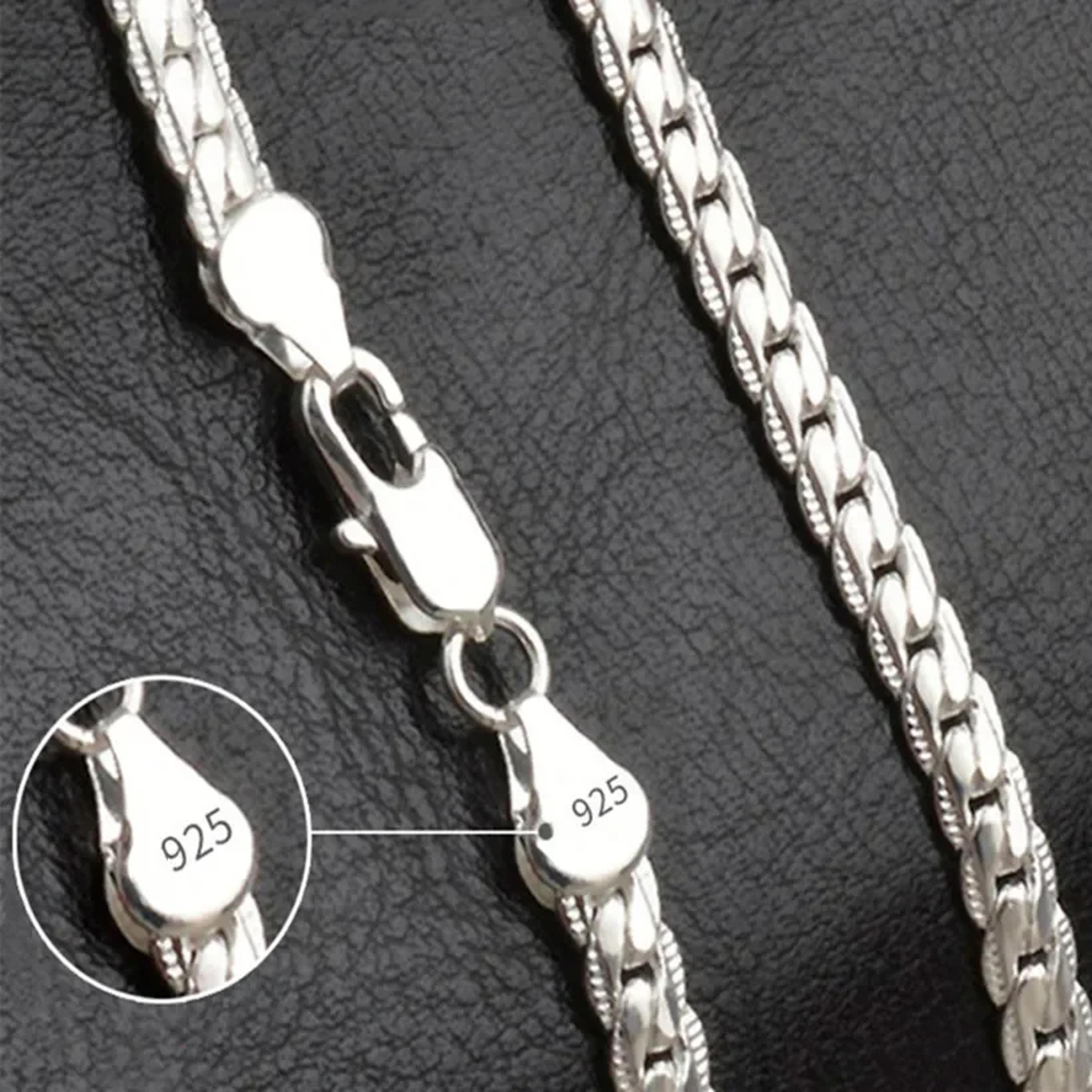 premium silver chain necklace unisex curb link necklace for everyday wear & special occasions