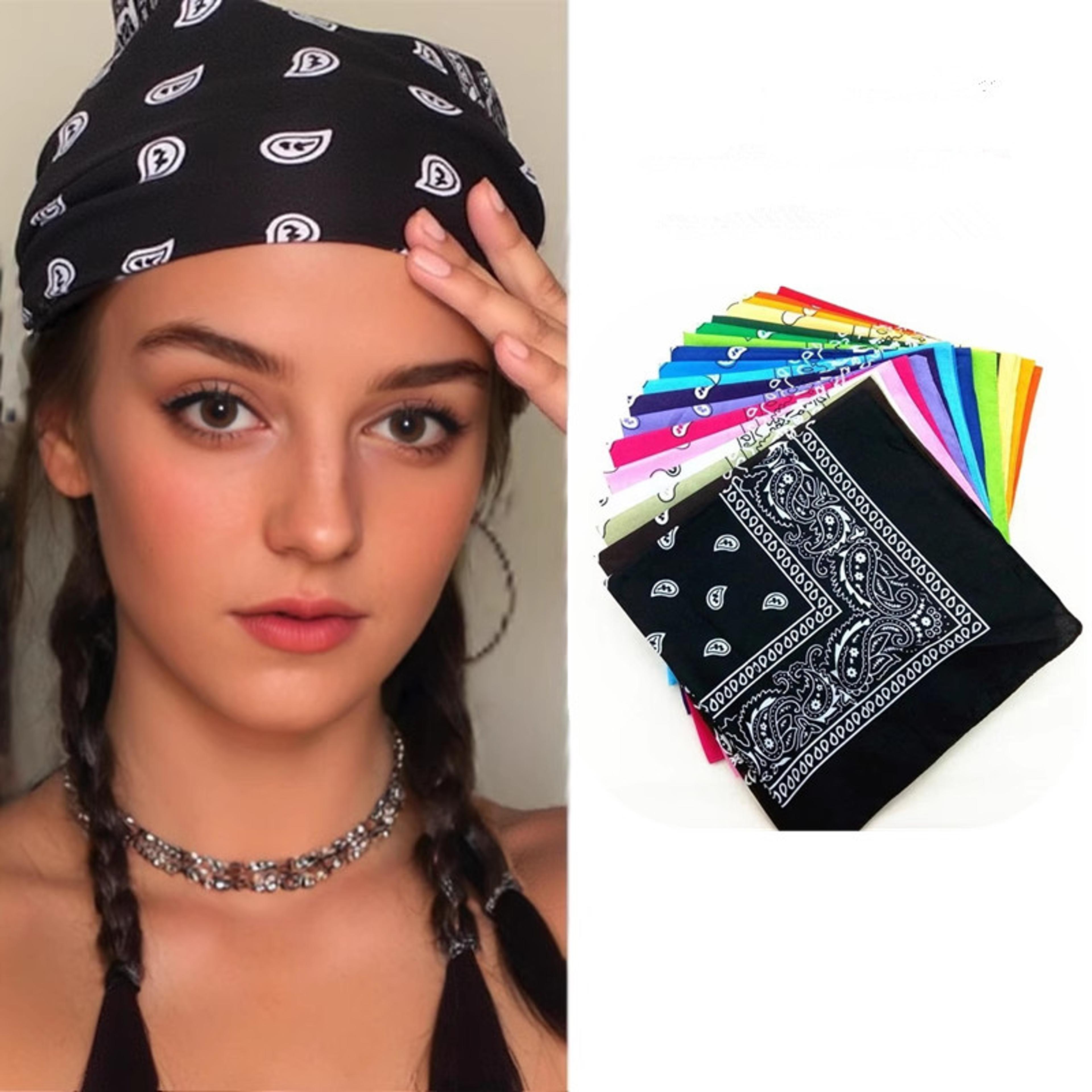 classic cotton bandana paisley square head scarf for men & women