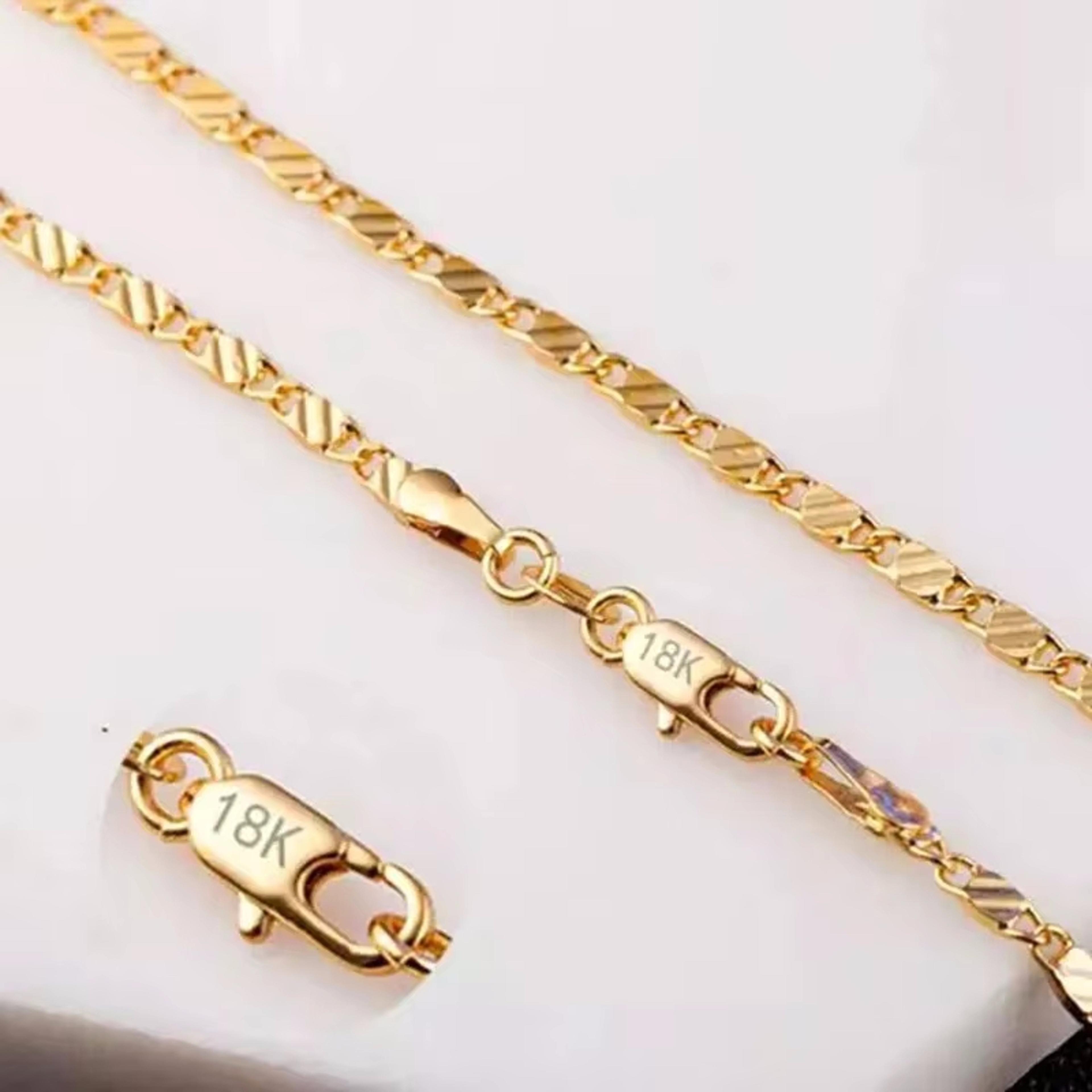gold necklace chain for women & men in multiple lengths