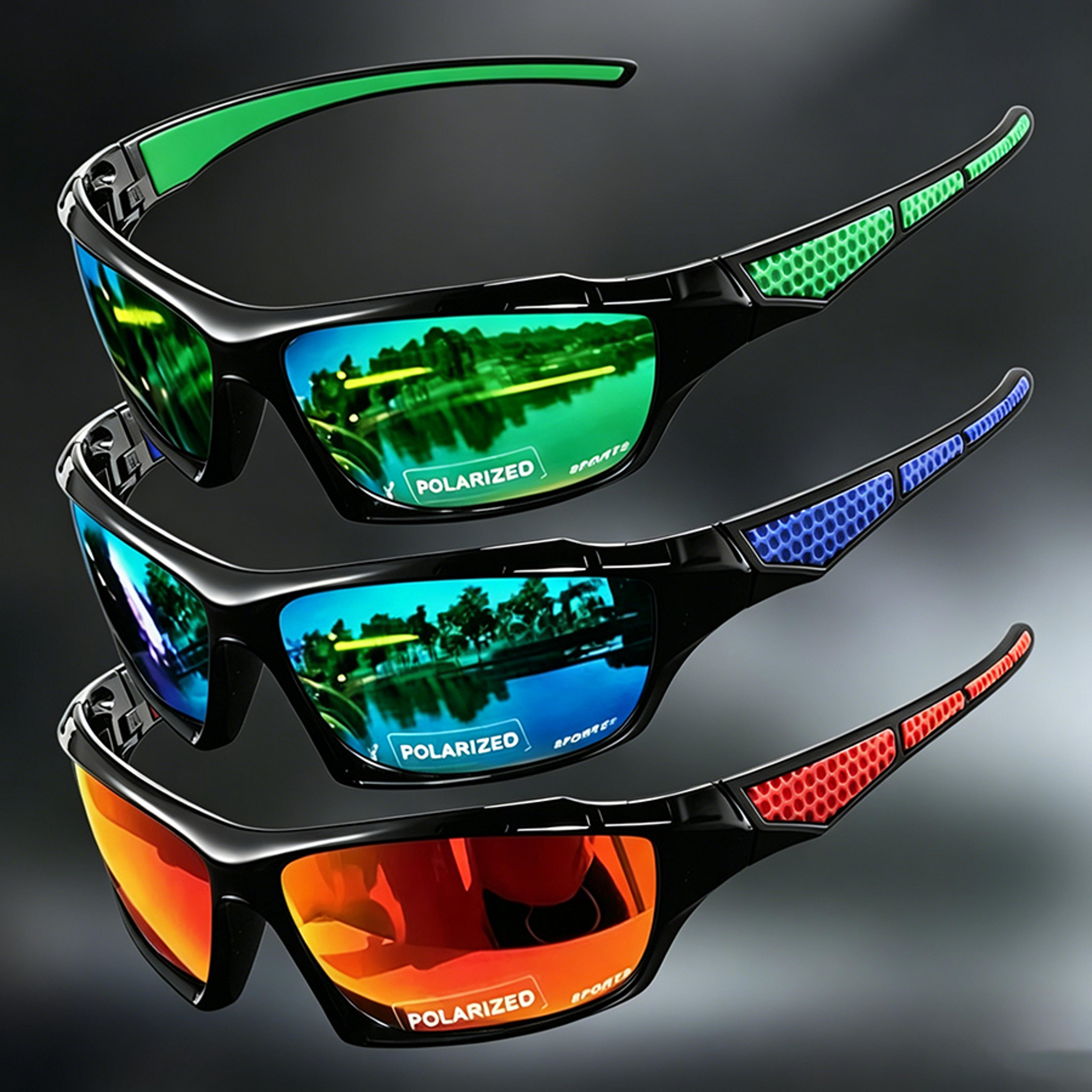 polarized round metal sports sunglasses for men & women