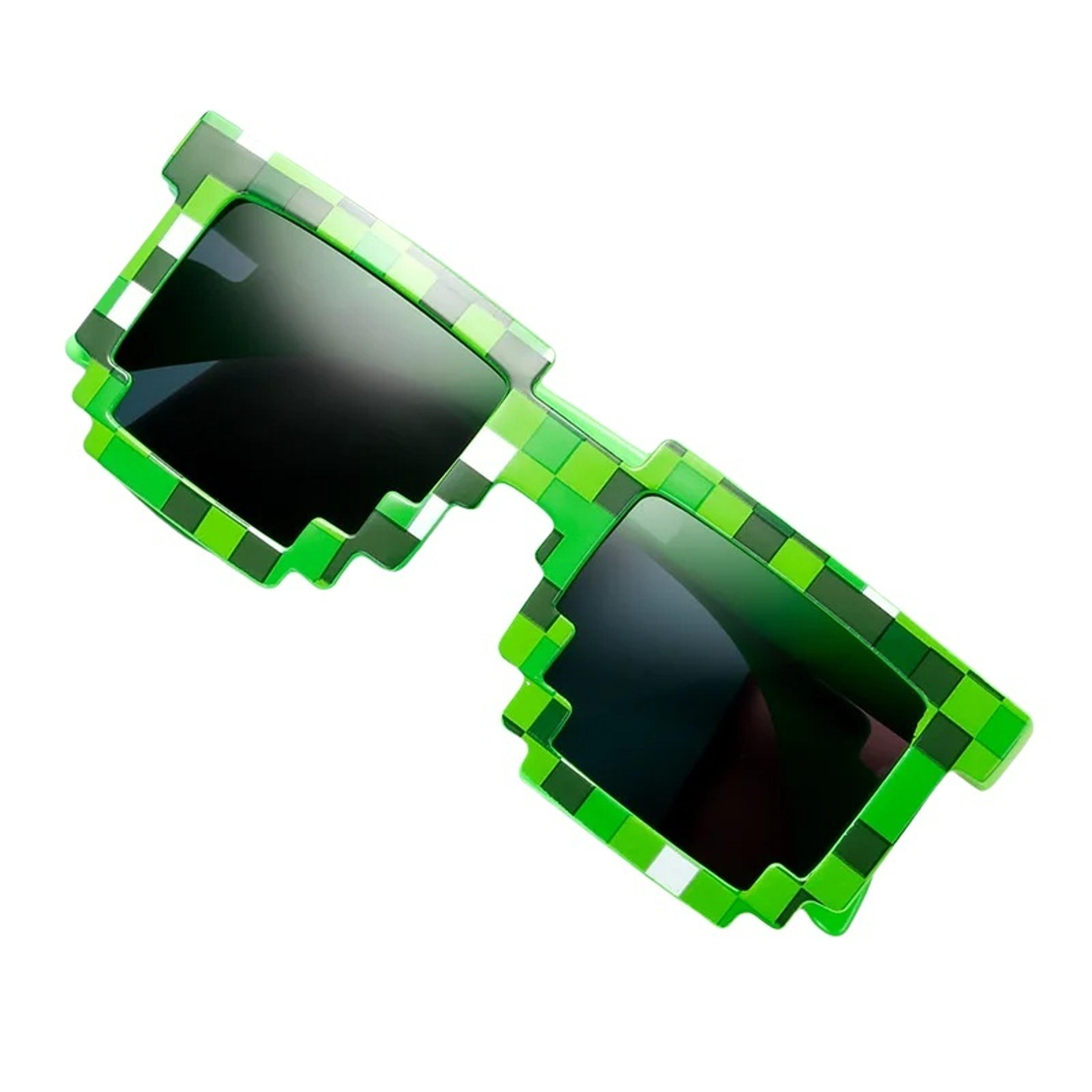 pixel sunglasses novelty minecraft glasses funny party pixelated eyewear for kids & adults