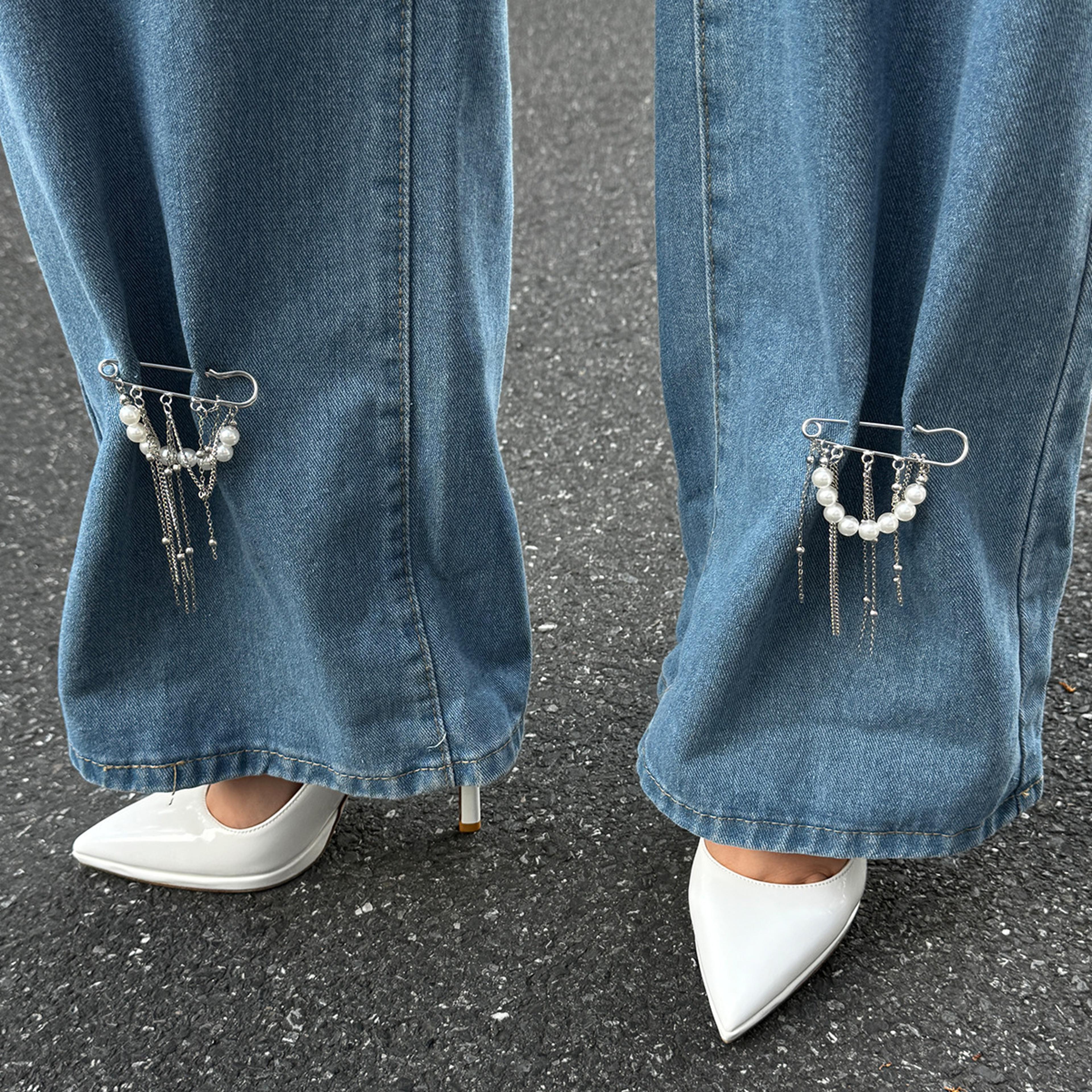 vintage pearl anklet with tassel chain pendant for women