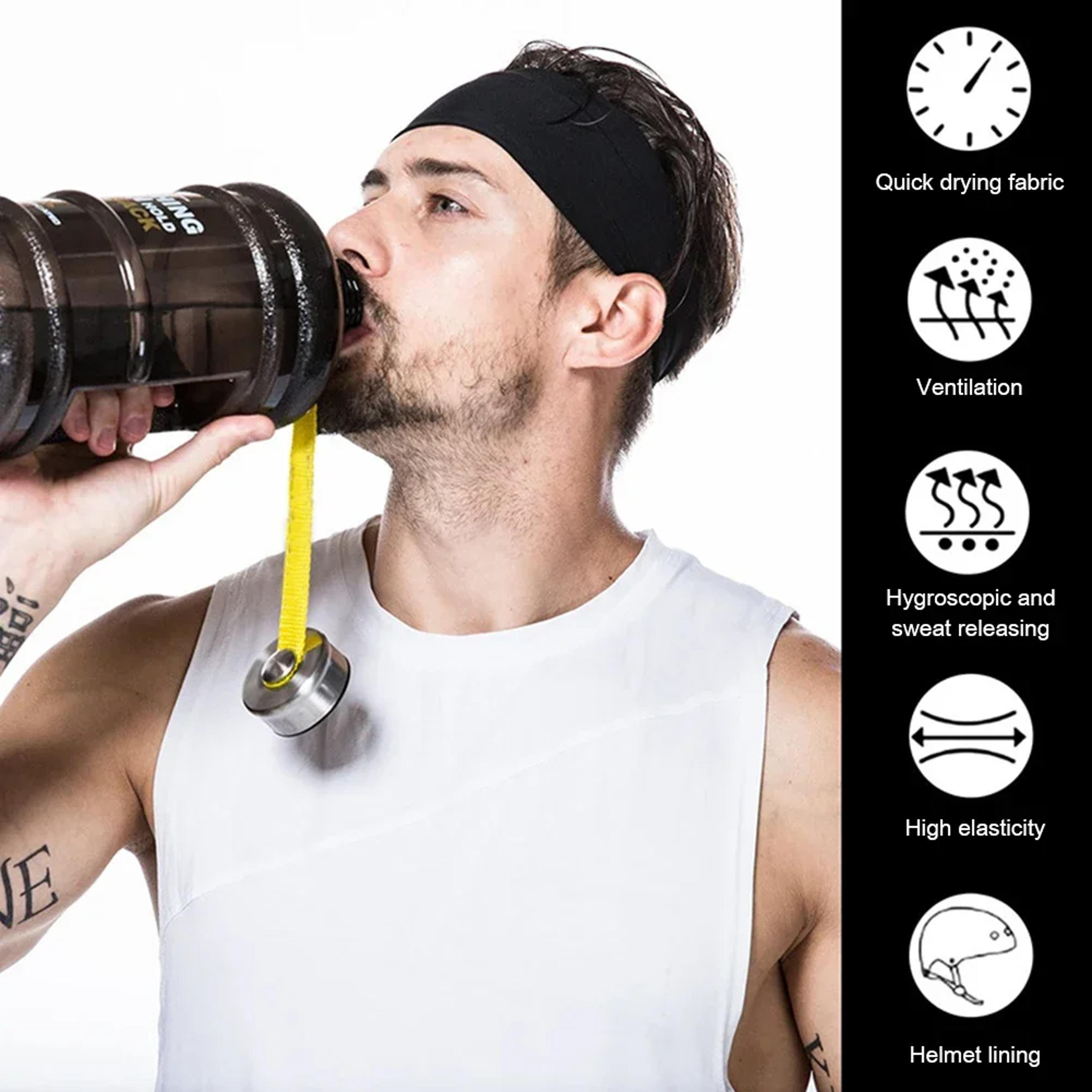 quick dry sports headband anti slip workout sweatband for running yoga & gym