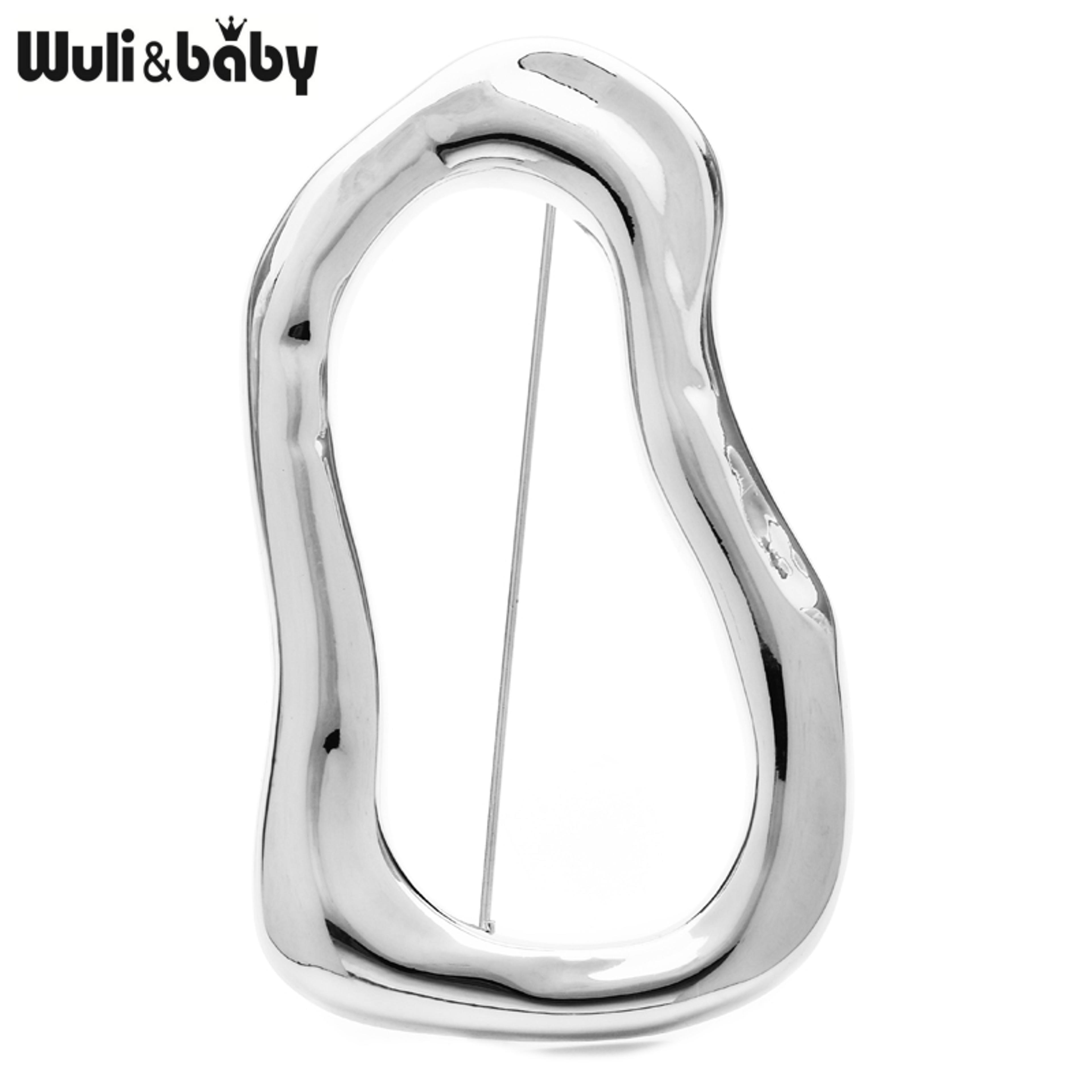 minimalist stainless steel brooch geometric circle brooch pin for men & women