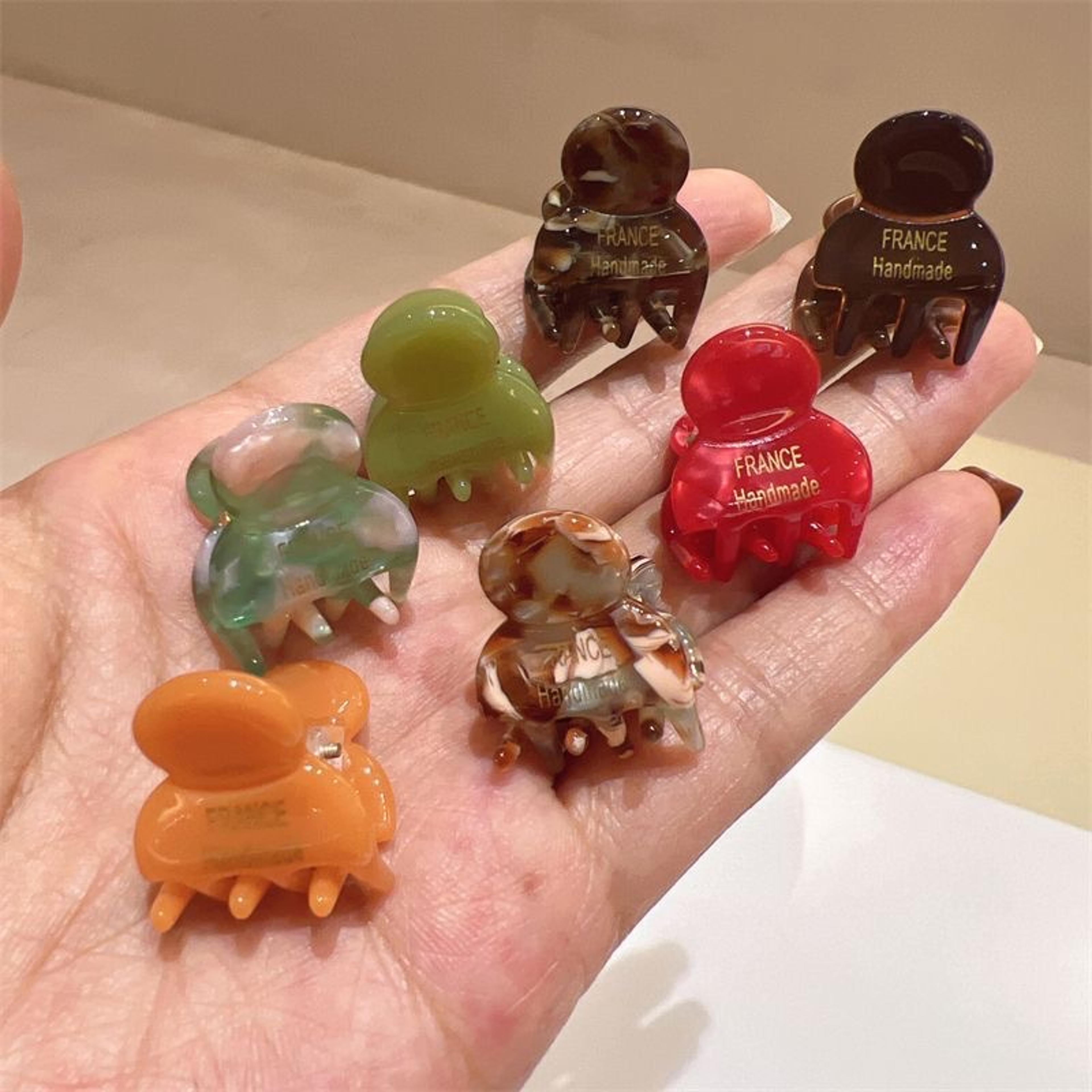 mini hair claw clips set of cute acetate hair clips for girls & women