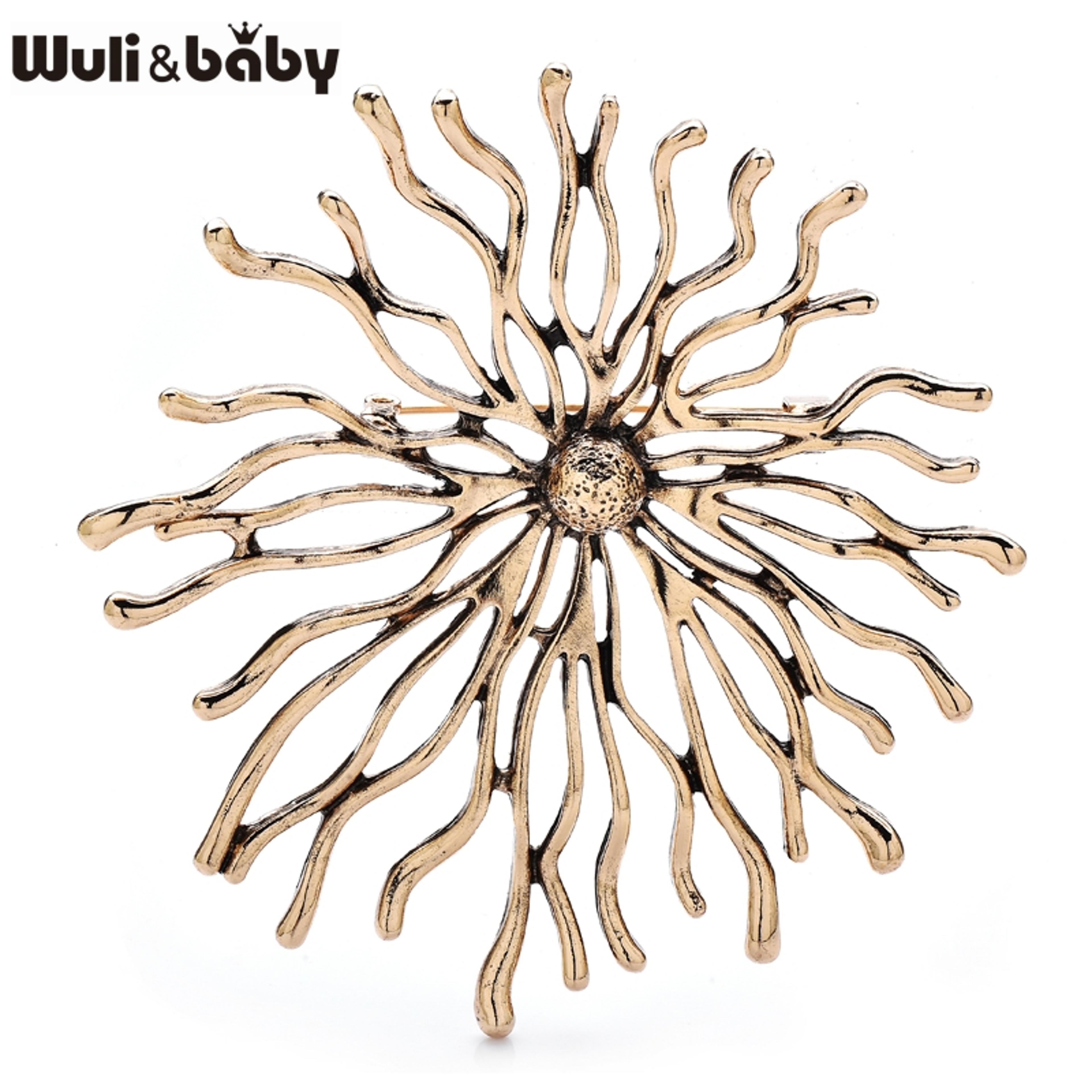 vintage sunshine sun brooch metal vintage brooch pin for women & men