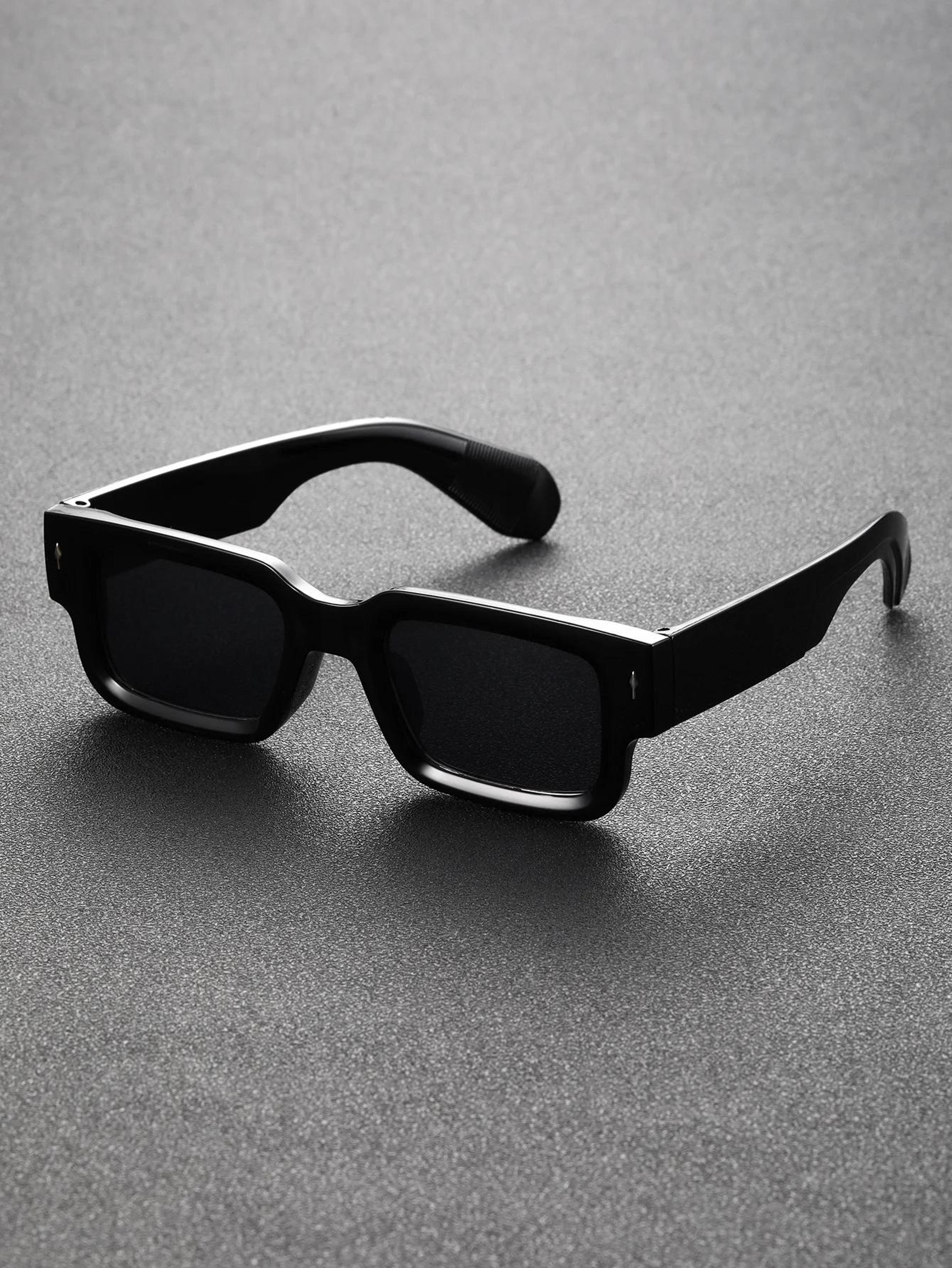 black rectangle sunglasses retro punk fashion glasses for men & women