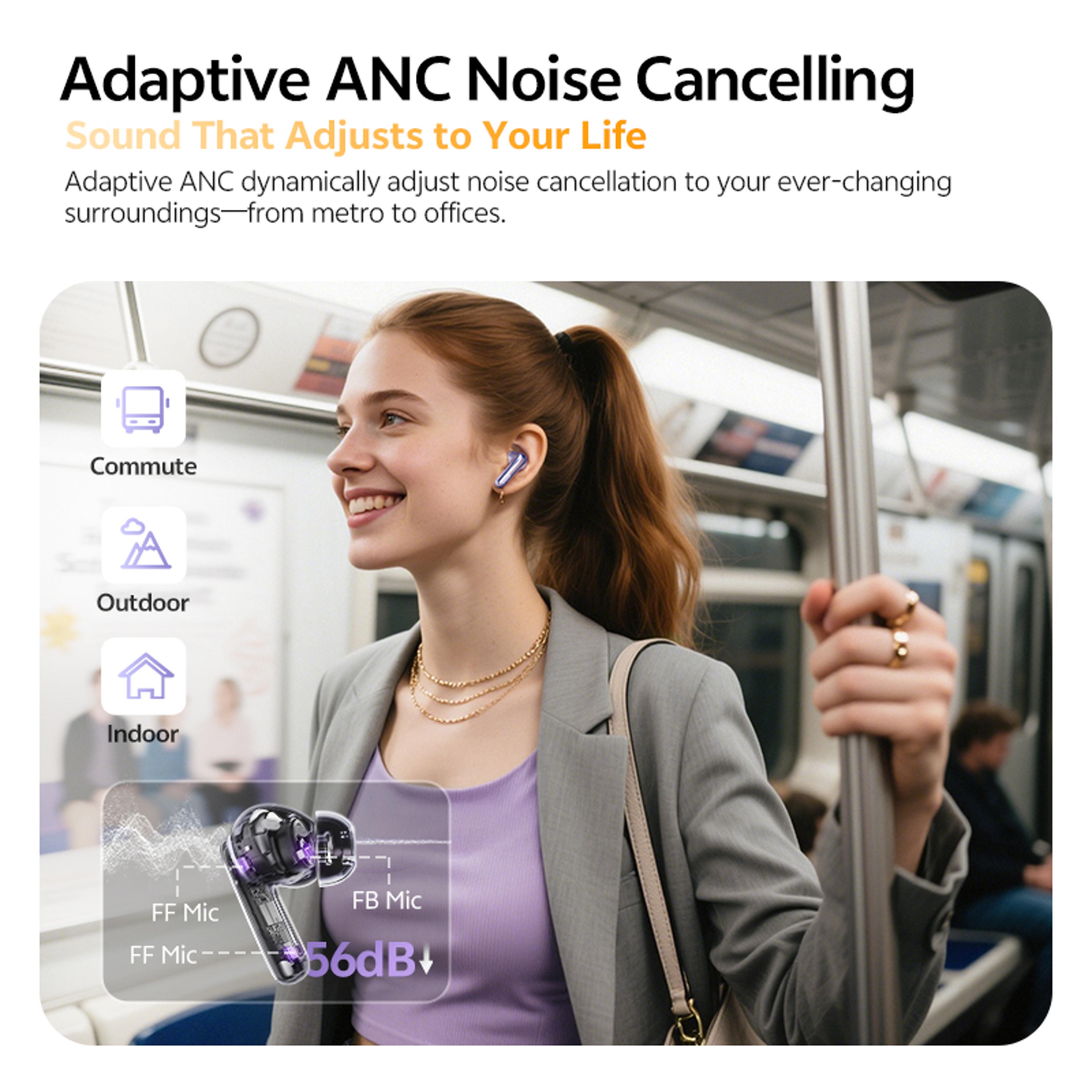 melobuds wireless earbuds with adaptive anc hi res audio & wireless charging