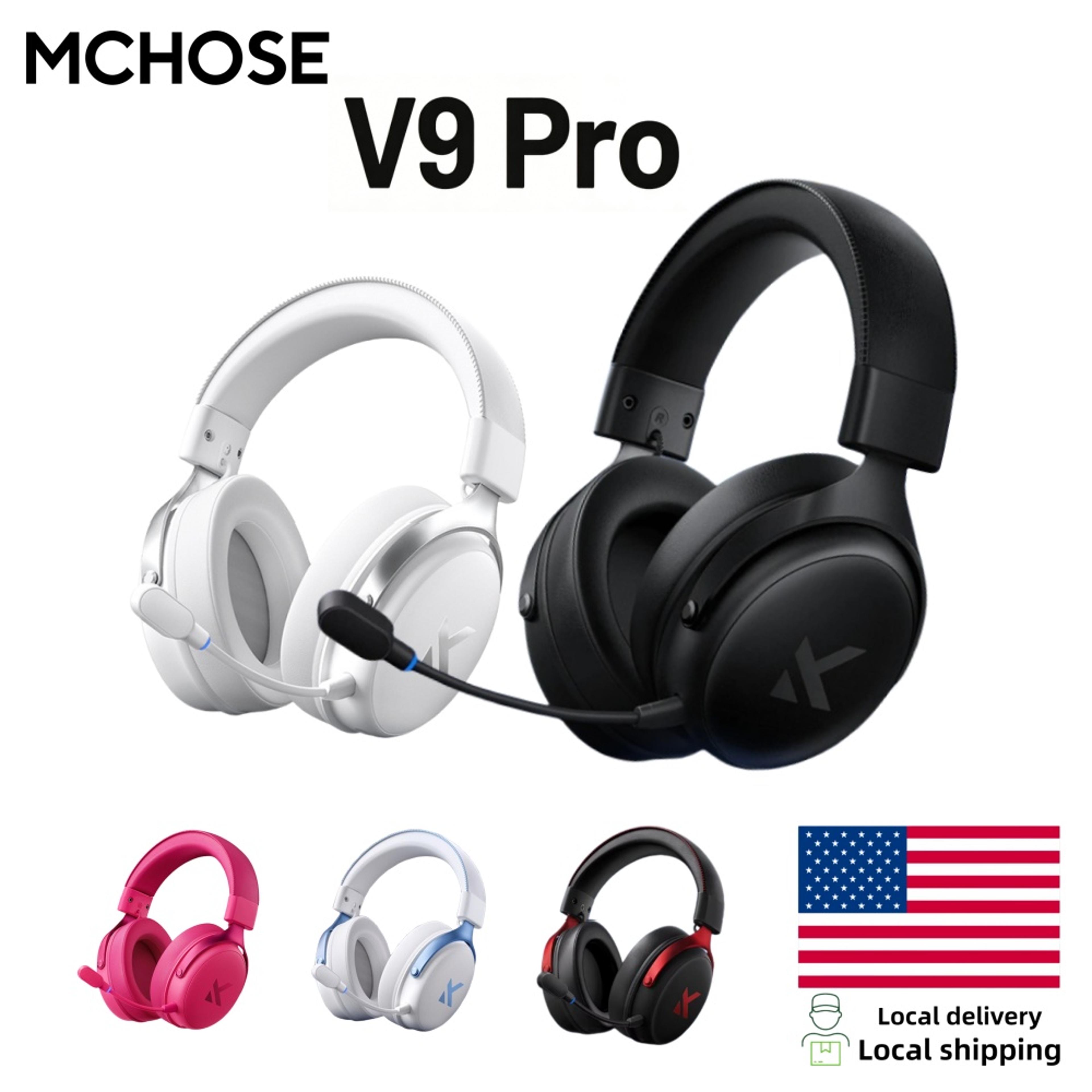 mchose pro wireless gaming headset with surround sound headset for pc & switch