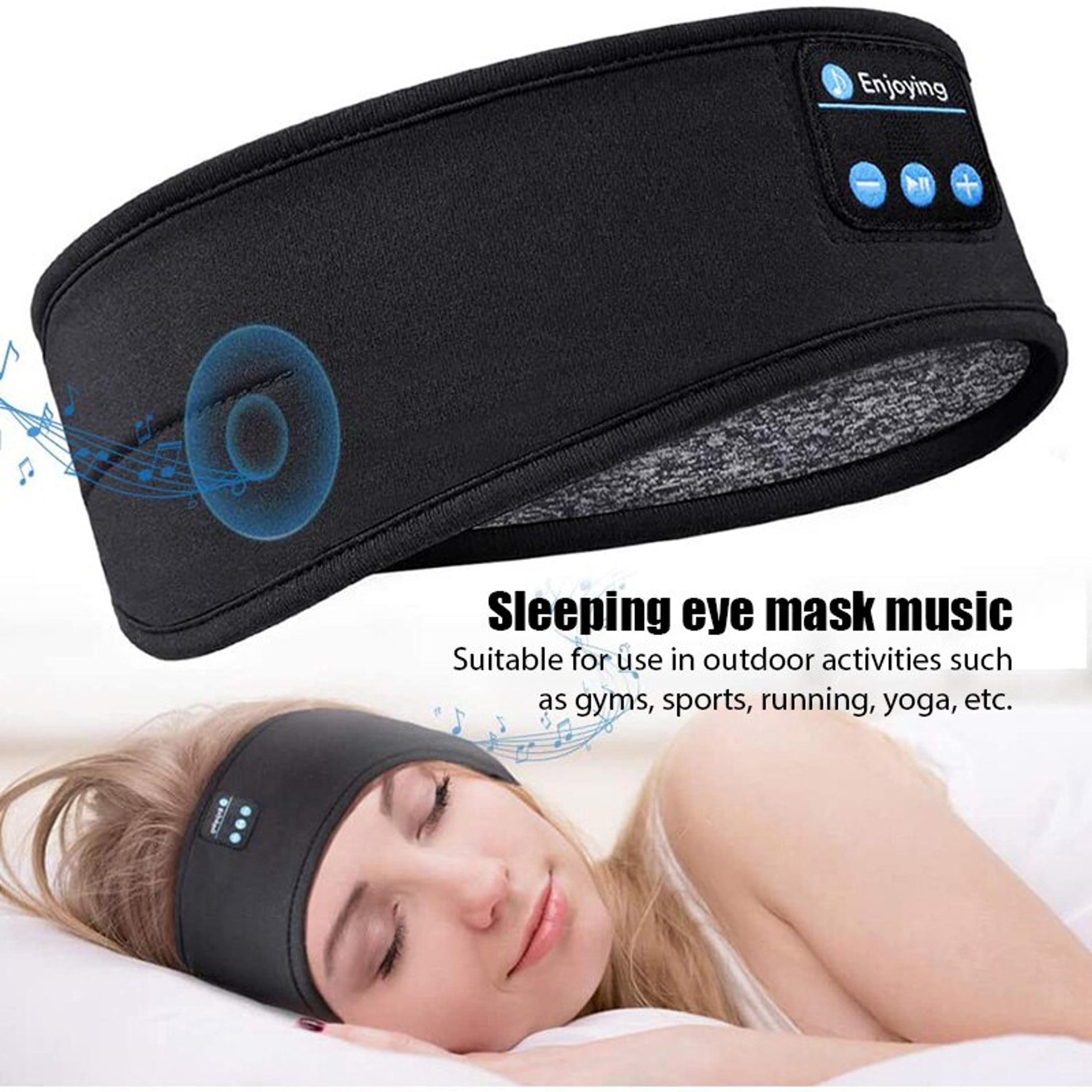 bluetooth sleep headband headphones wireless music eye mask for sports travel & relaxation