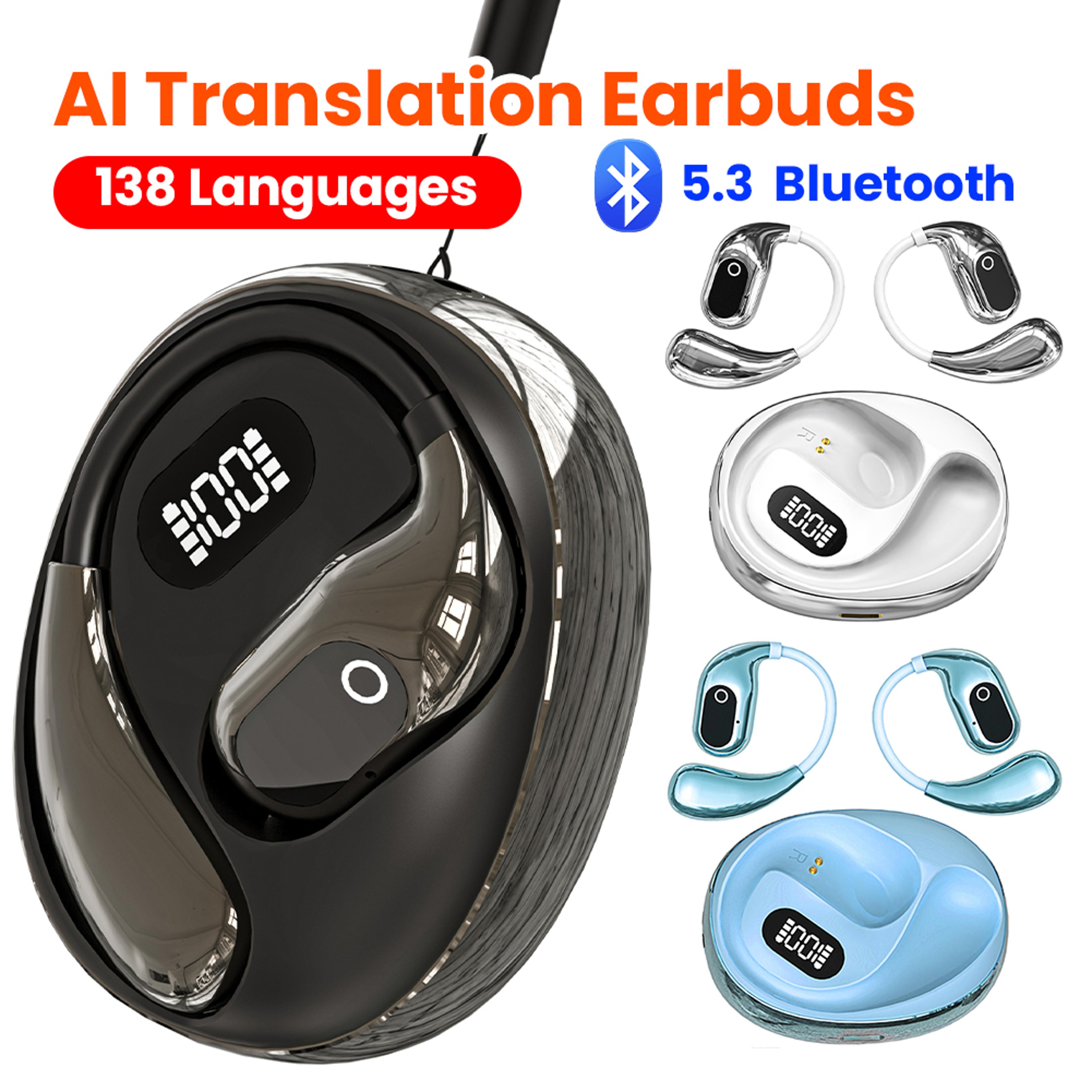 ai translation earbuds with bluetooth noise cancelling and real time language translator for languages