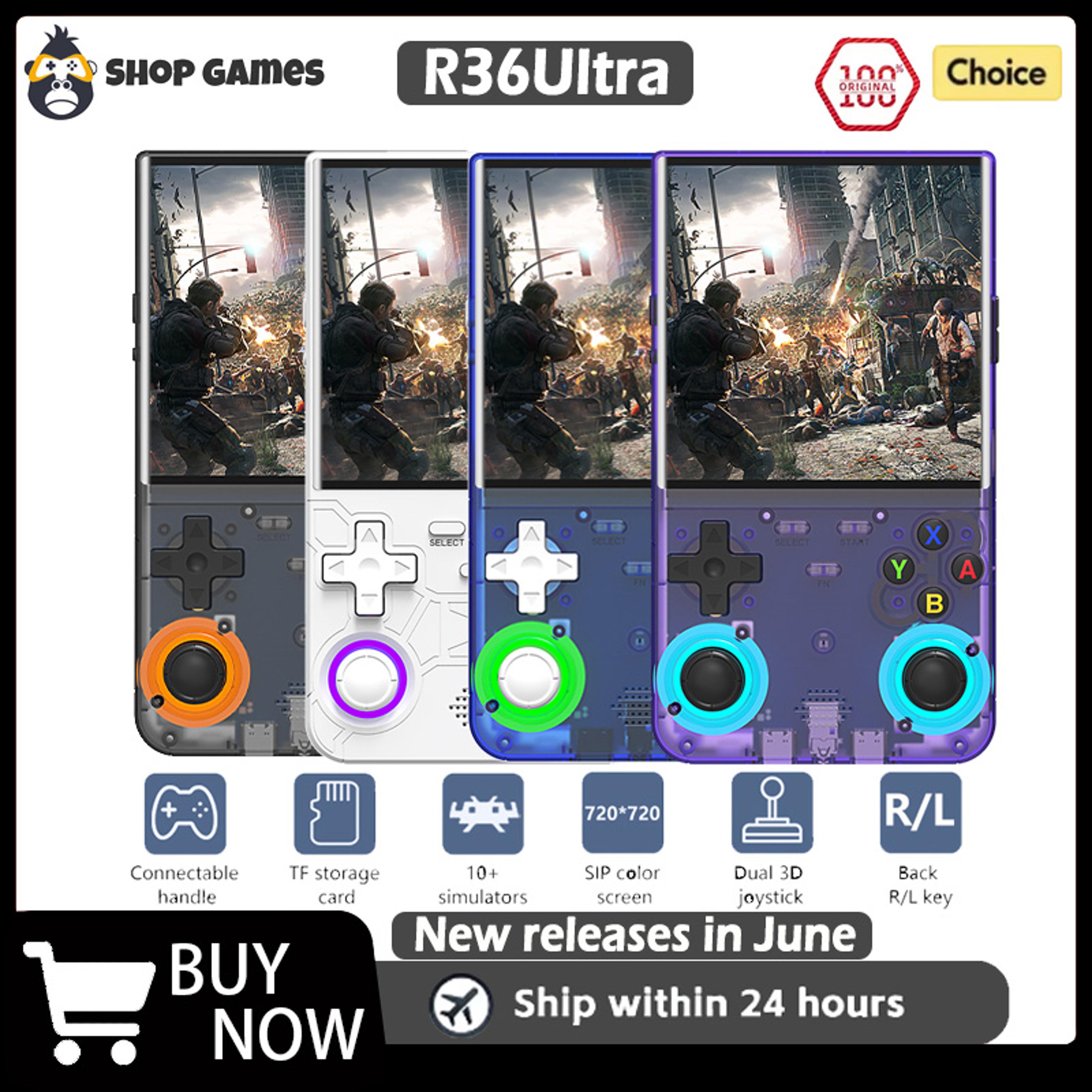 ultra retro handheld game console with ips screen linux portable gaming system