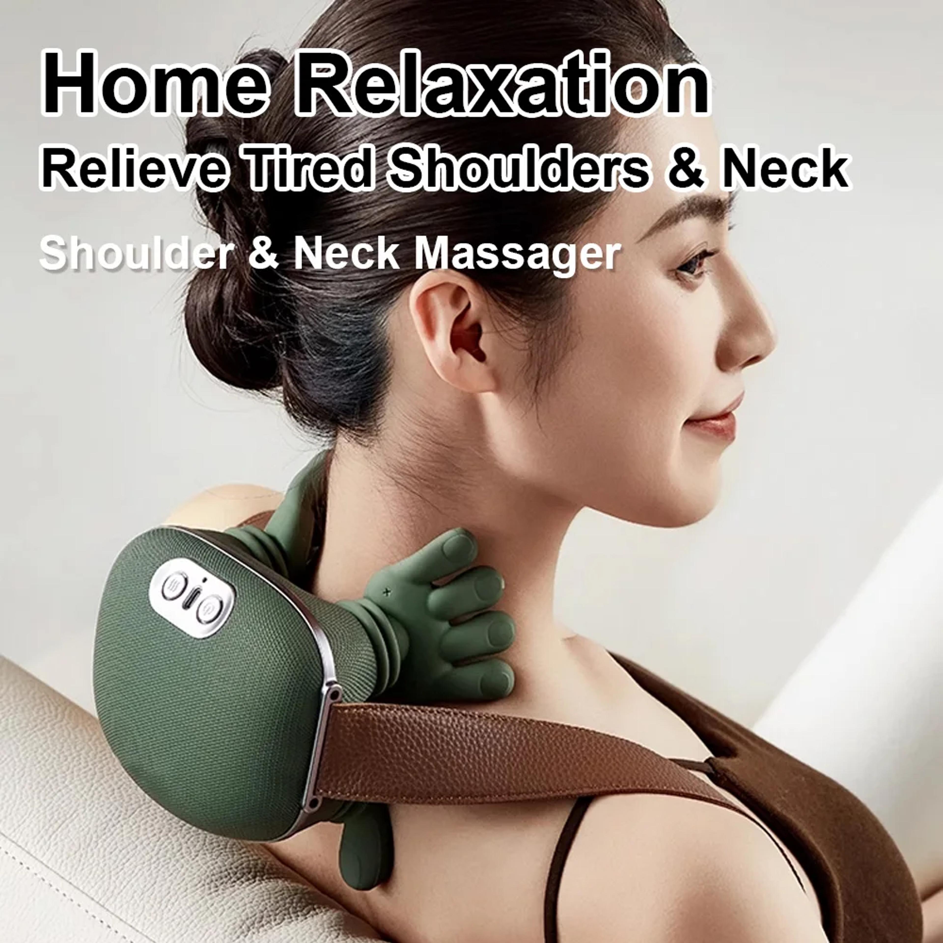 deep tissue shiatsu neck massager for neck & shoulder pain relief