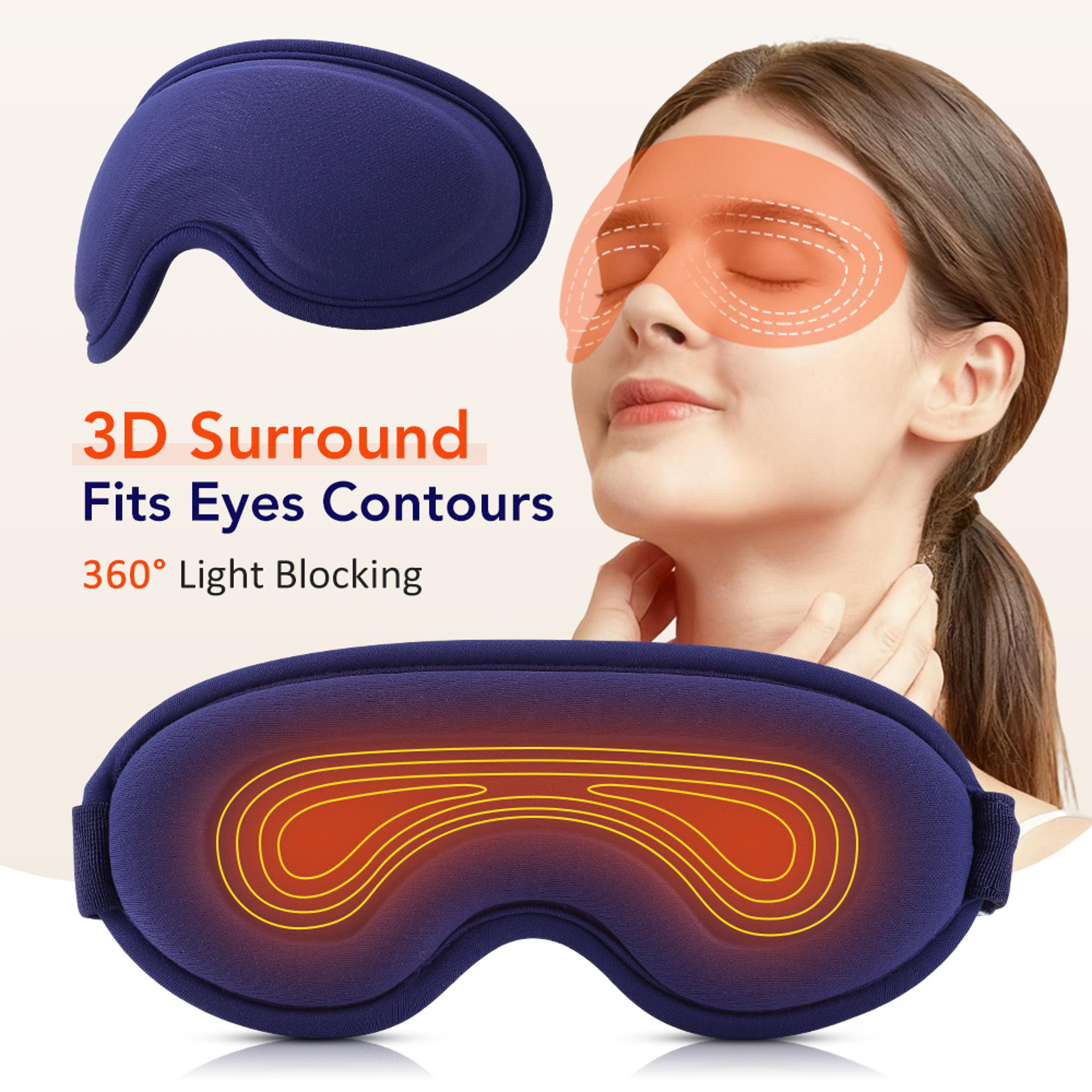 smart heated eye mask with vibration massage & steam therapy for eye fatigue relief