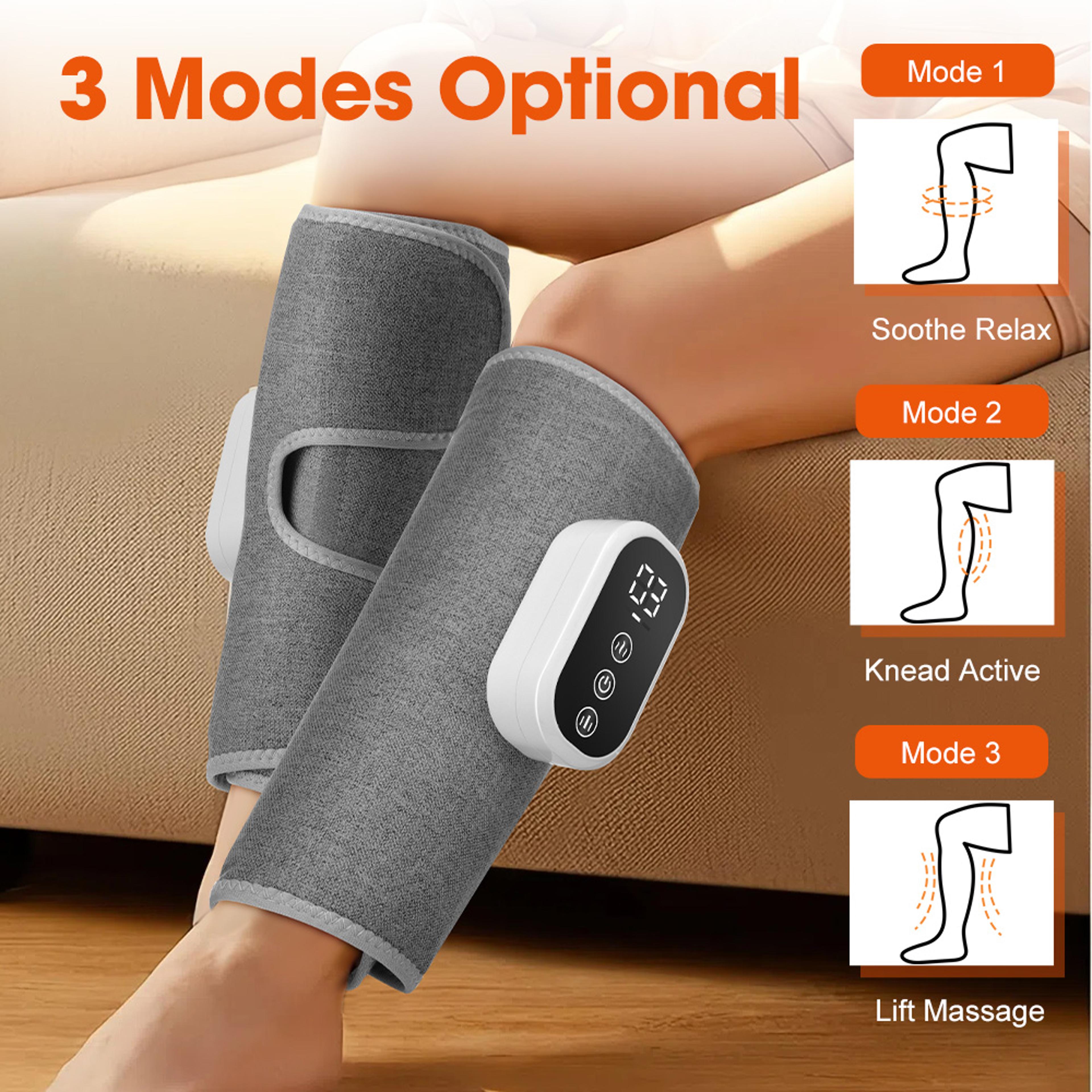 air compression calf massager with heat for leg & foot muscle relaxation