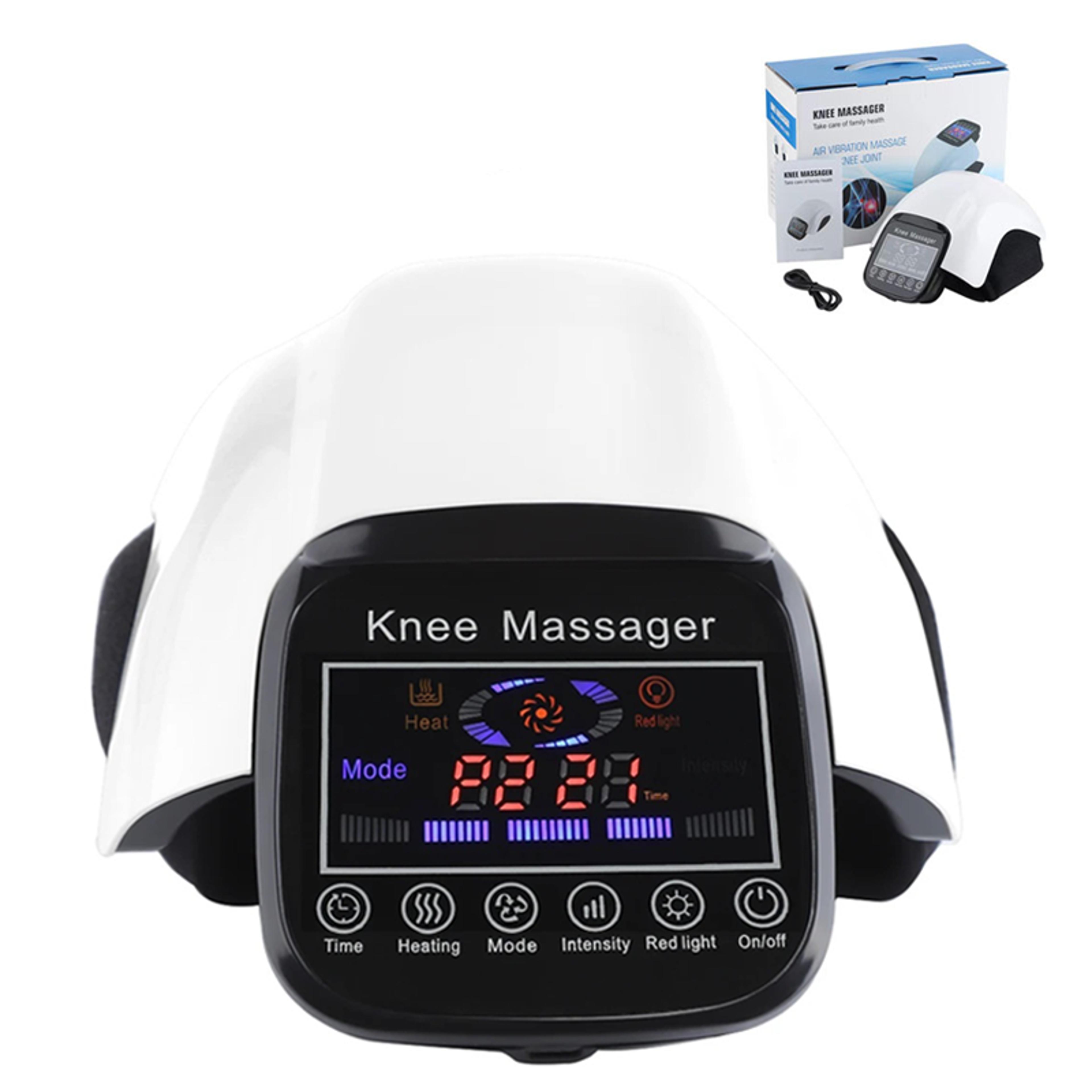 heated knee massager with air compression & vibration for knee pain relief