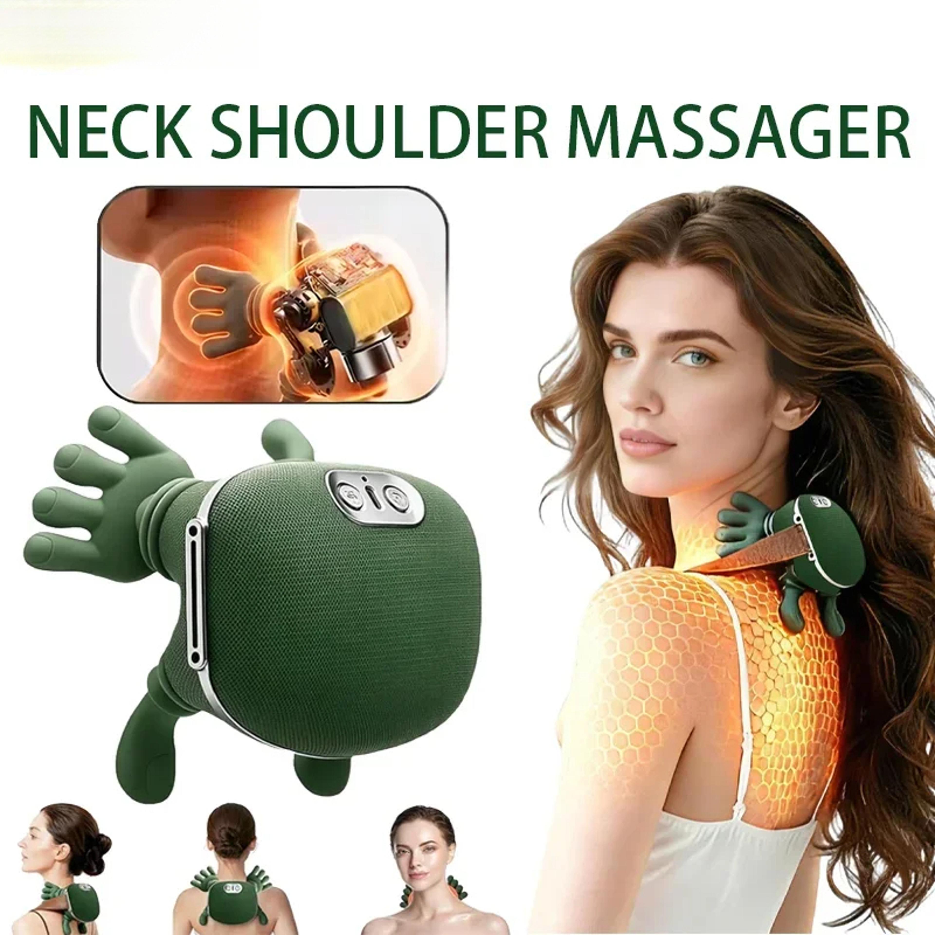 deep kneading shiatsu neck massager for neck back & shoulder pain relief