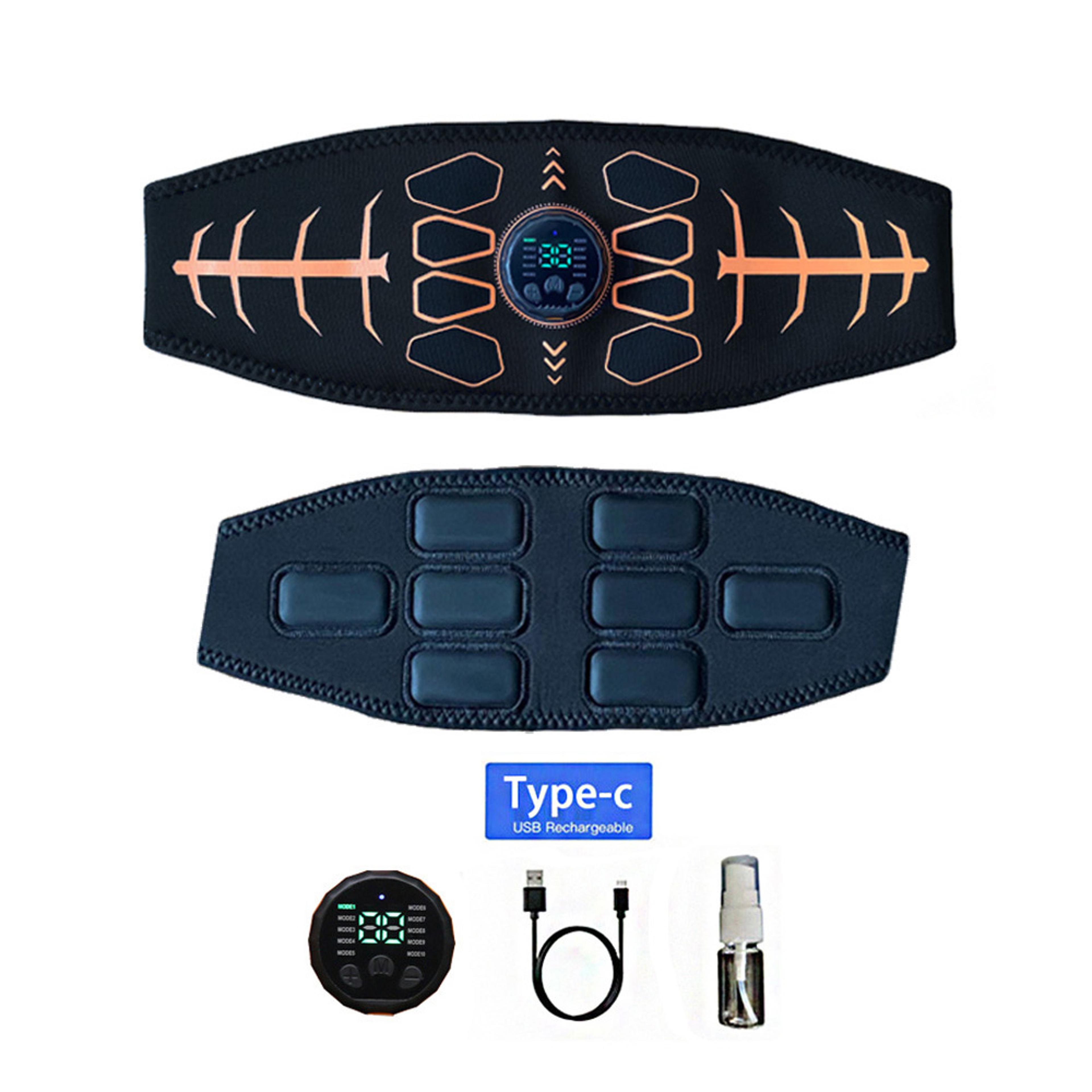 ems muscle stimulator ab toning belt usb rechargeable ab trainer for home fitness