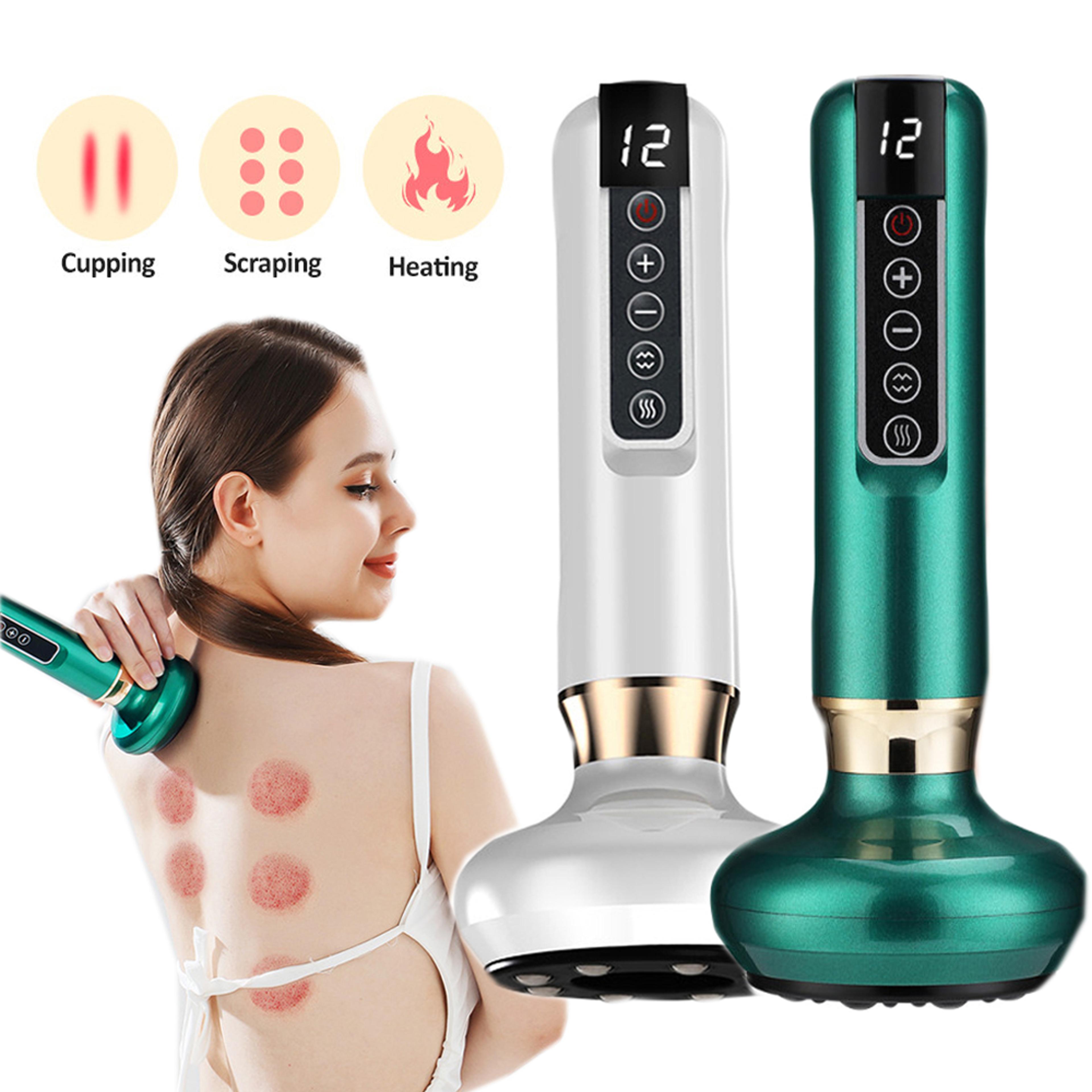 smart electric cupping massager with heat & vacuum cupping therapy for gua sha muscle relief