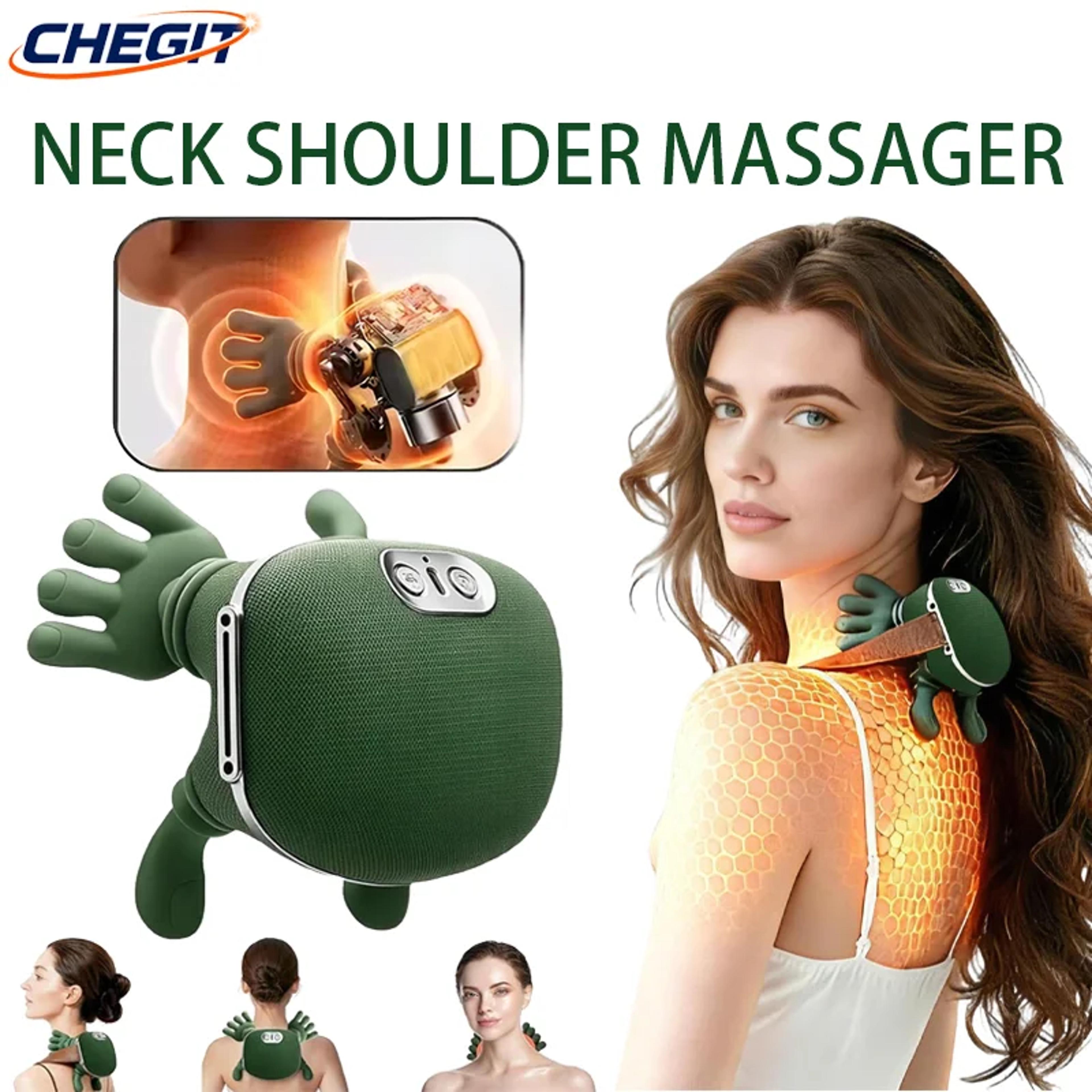 deep knead shiatsu neck massager for neck back & shoulder pain relief