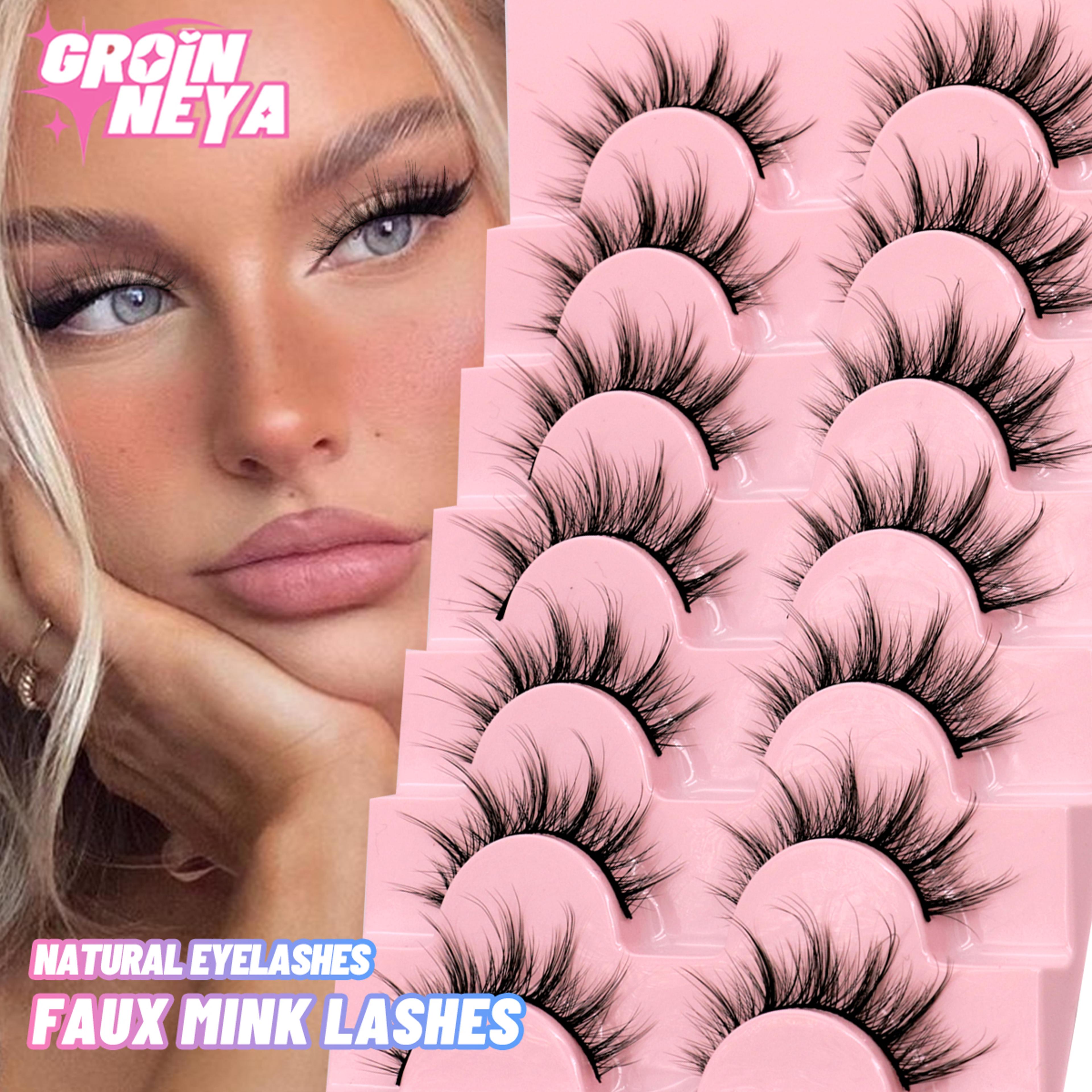 false lashes wispy manga eyelashes soft fluffy natural false eyelashes pairs