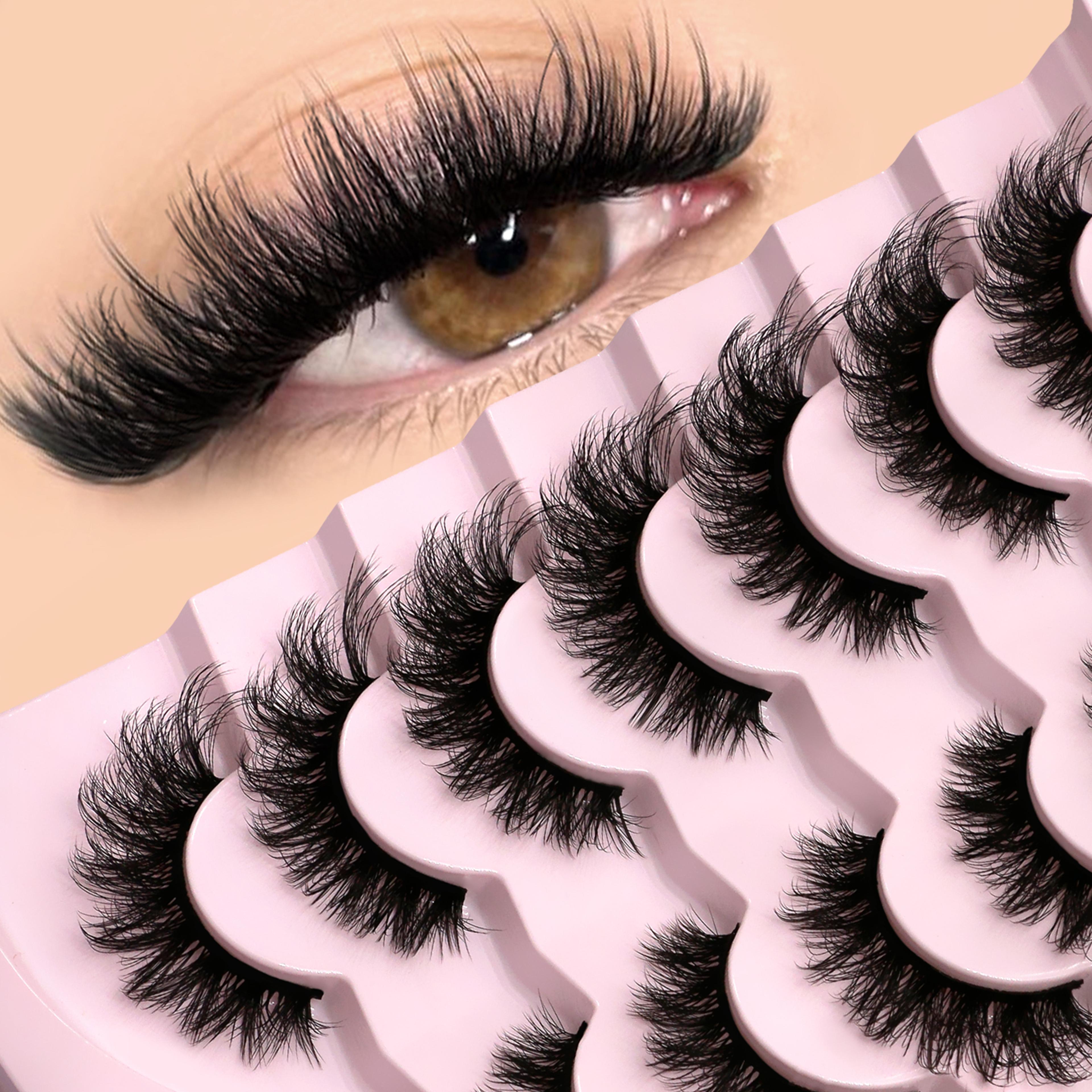 mink lashes wispy cat eye false eyelashes for natural fluffy volume makeup